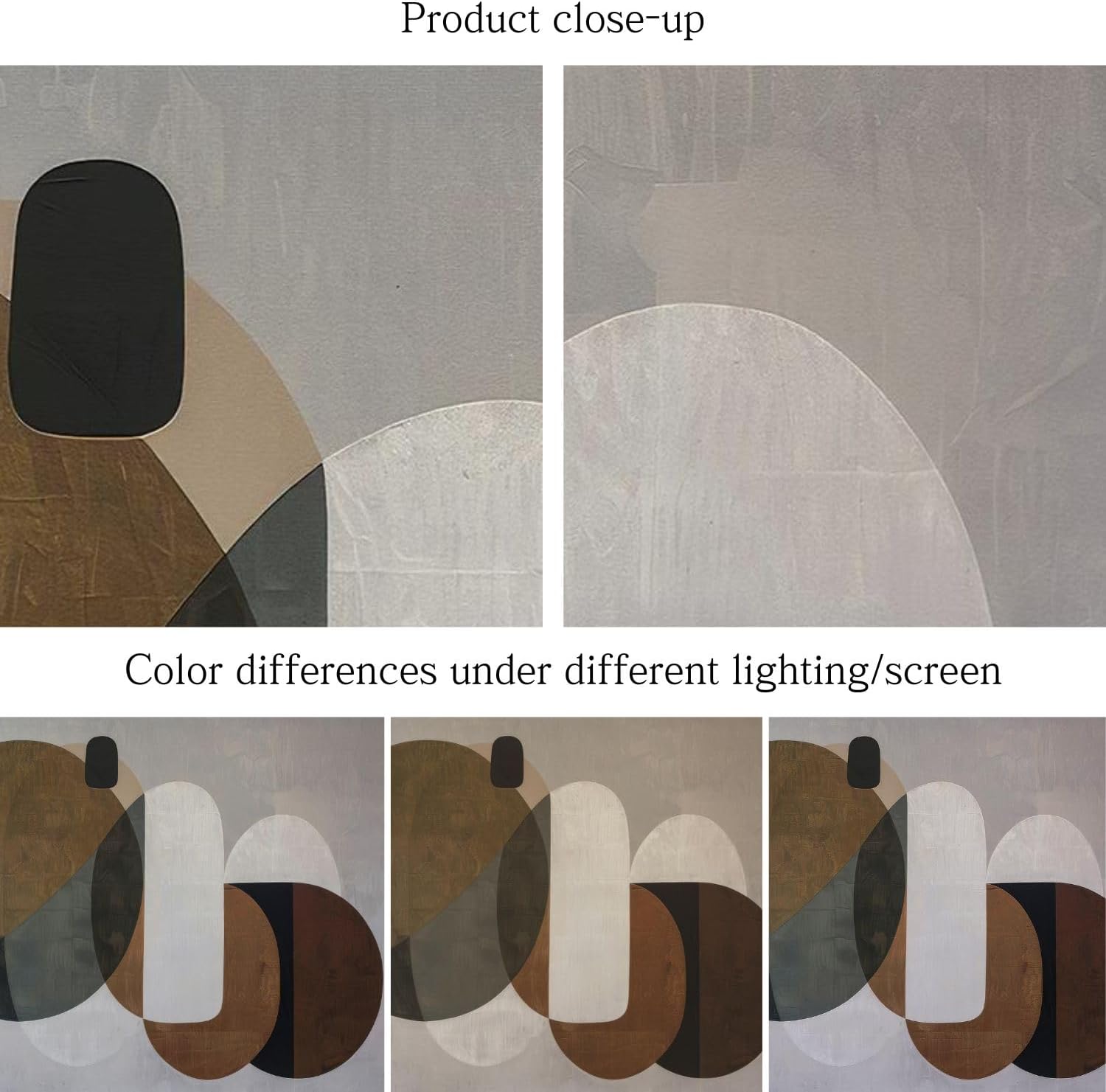 Modern Abstract Geometrical Wall Murals Peel and Stick 148" W x 110" H Mid / 148 x 110 / Brown
