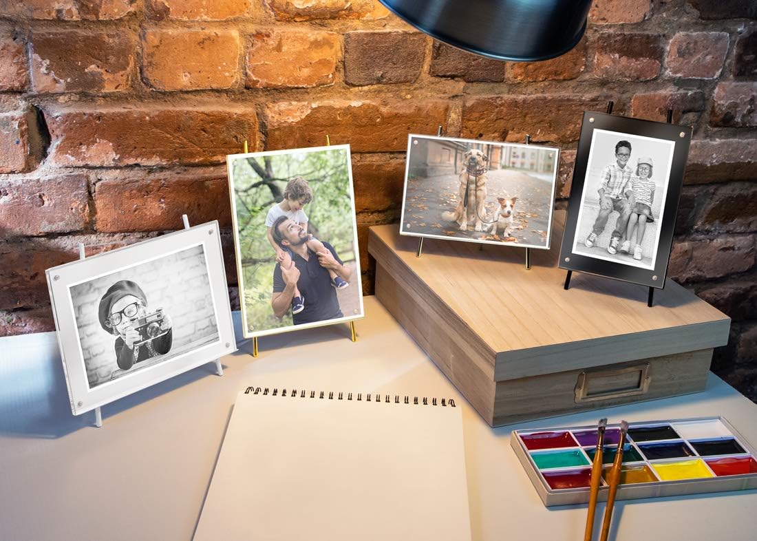 Magnetic Acrylic Metal Easel Frame / 4 x 6 / Black