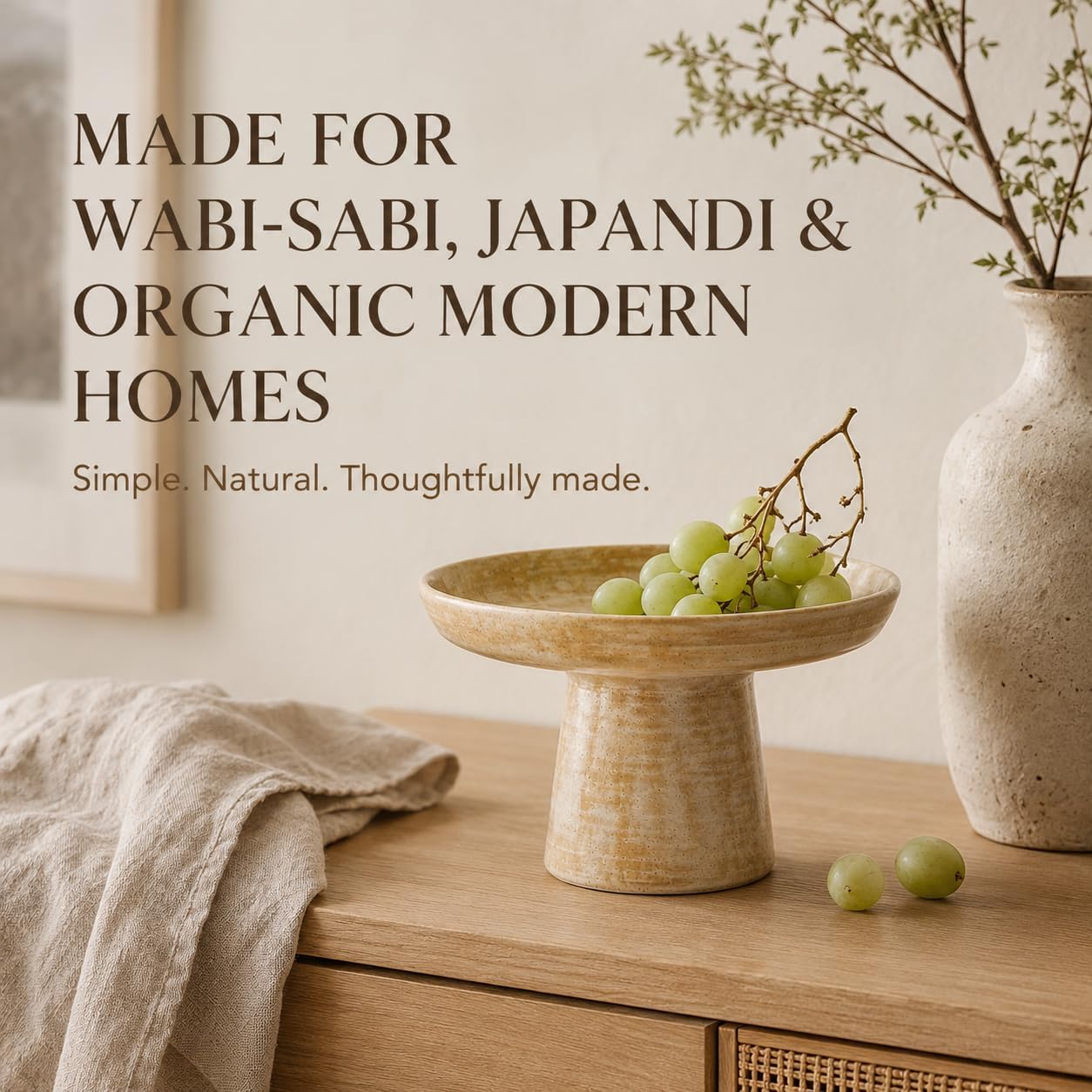 Ceramic Pedestal Bowl / Small Decorative Bowl