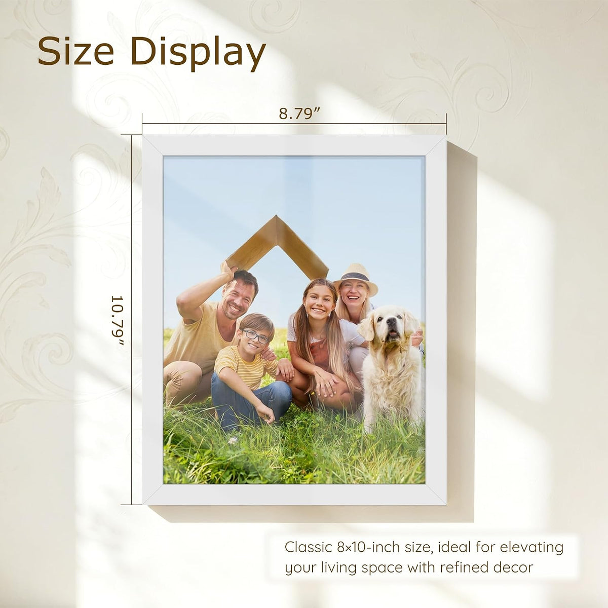Wiscet 8x10 Picture Frame Set of 16, for Wall or Tabletop Display, White | Photo Frame with HD Plexiglass