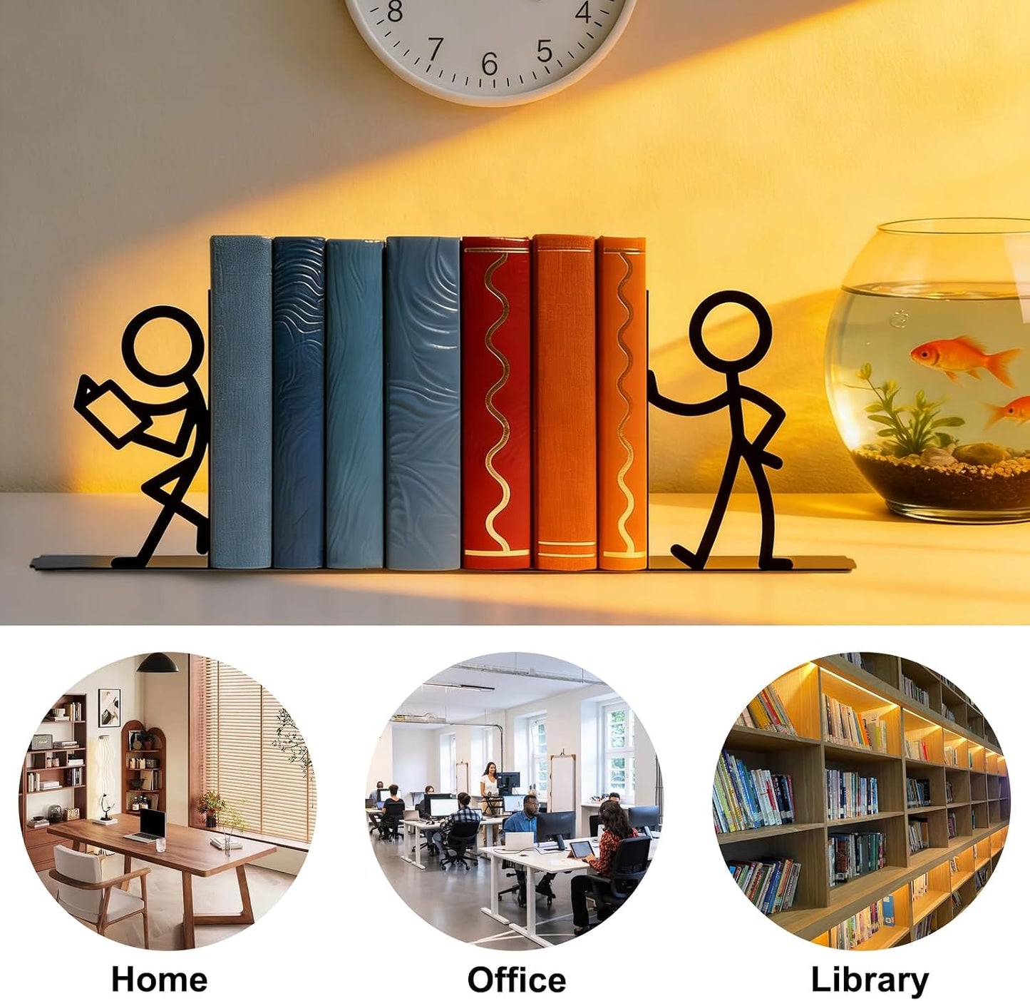 Metal Bookends People Book-end