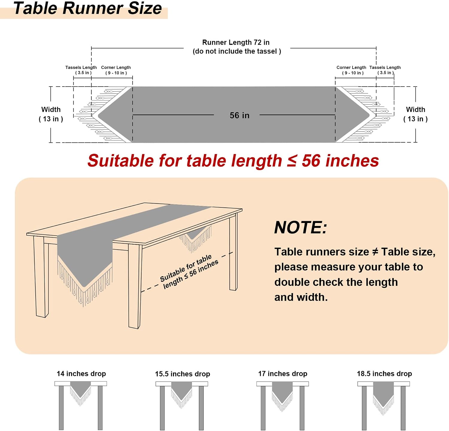 Loom and Mill Luxury Jacquard Damask Table Runner 13x72 inch, Burgundy Red | Thick Fabric Floral Dining Table Runners