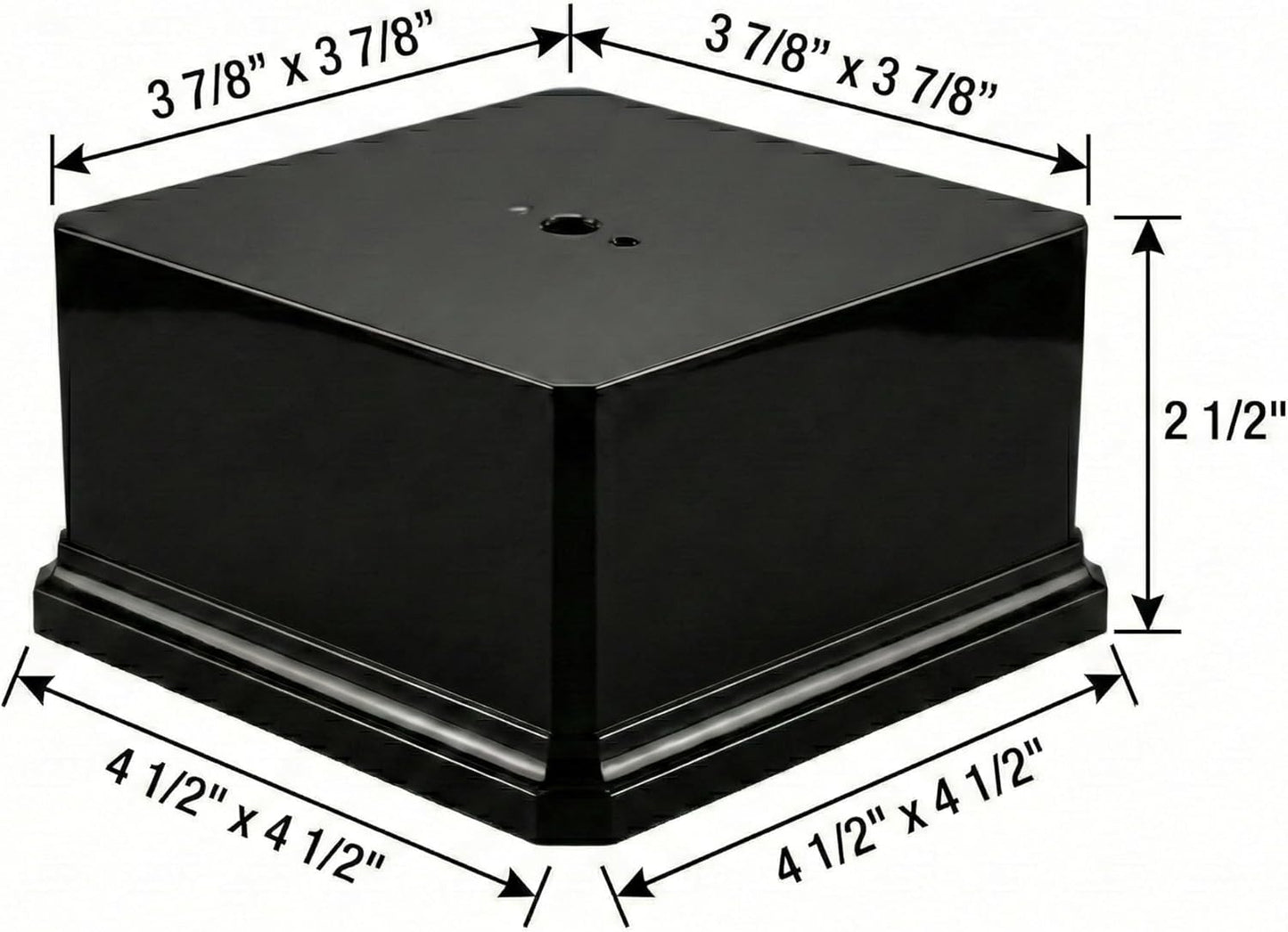 Gloss Display Base / 4.5 x 4.5 x 2.5 / Black