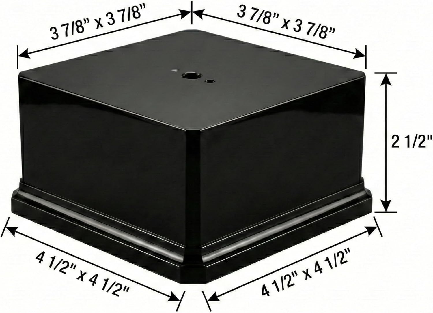 Gloss Display Base / 4.5 x 4.5 x 2.5 / Black