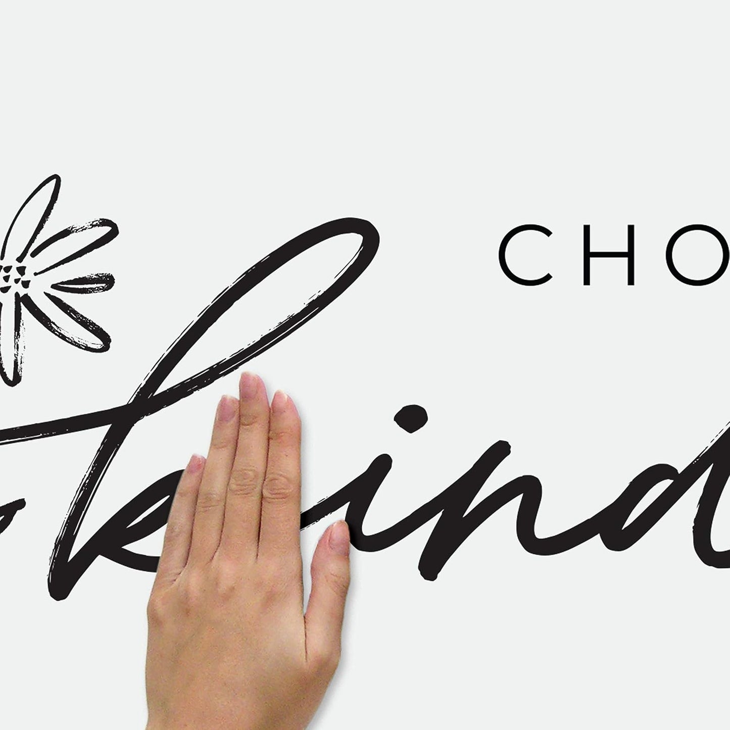 RMK4640SCS Choose Kindness Quote Peel and Stick Wall Decals / Black