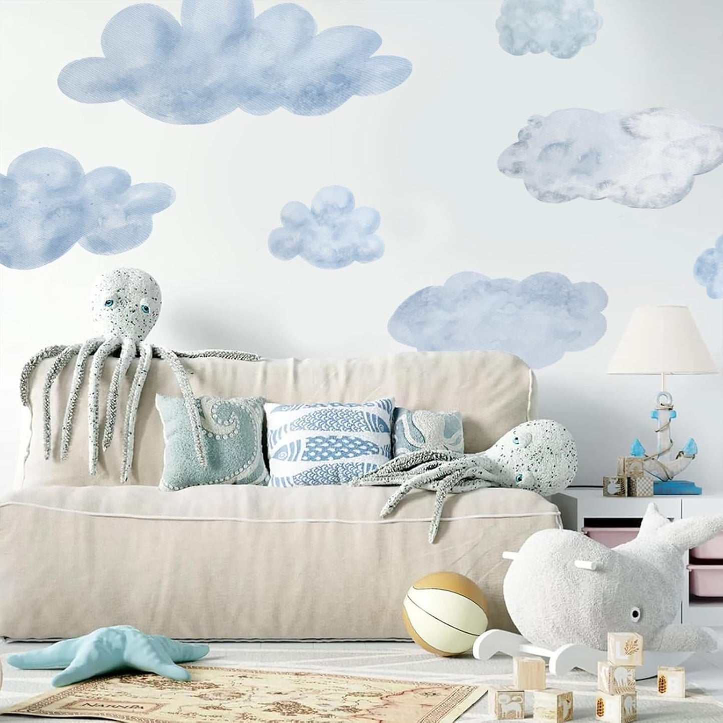 Large Cloud Wall Decals / Blue