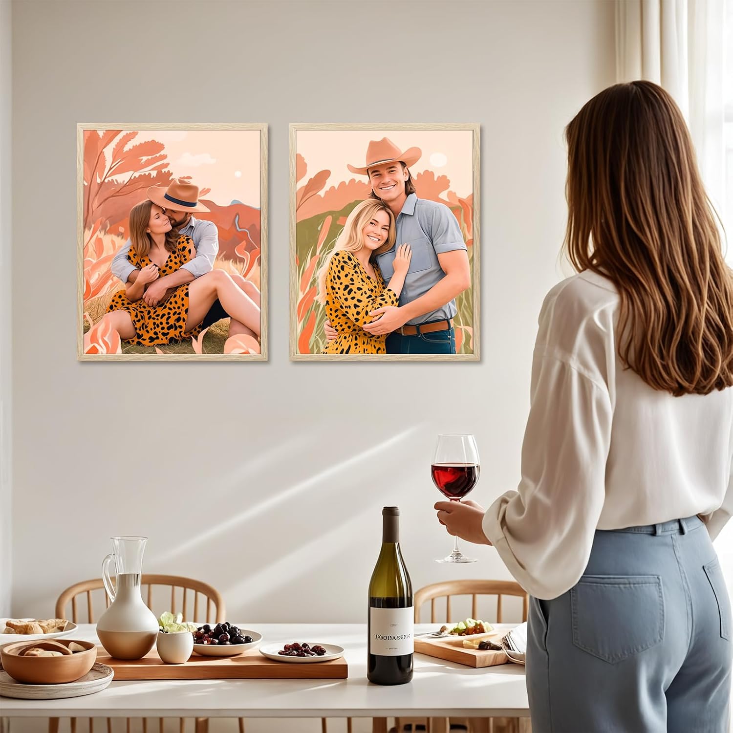 Giftgarden 16x20 Picture Frame Oak, 16 by 20 Thin Poster Photo Frame for Wall Display, Single