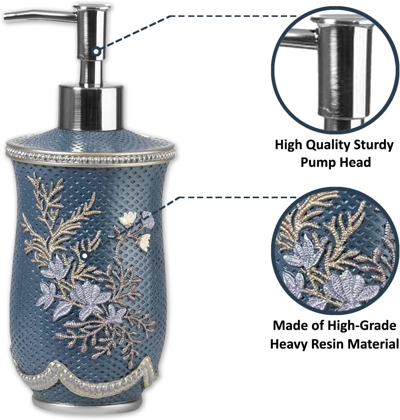 Zahari Home 4pc Capri Bathroom Accessories Sets Modern Classic Soap Dispenser, Tumbler, Tooth Brush Holder and Soap