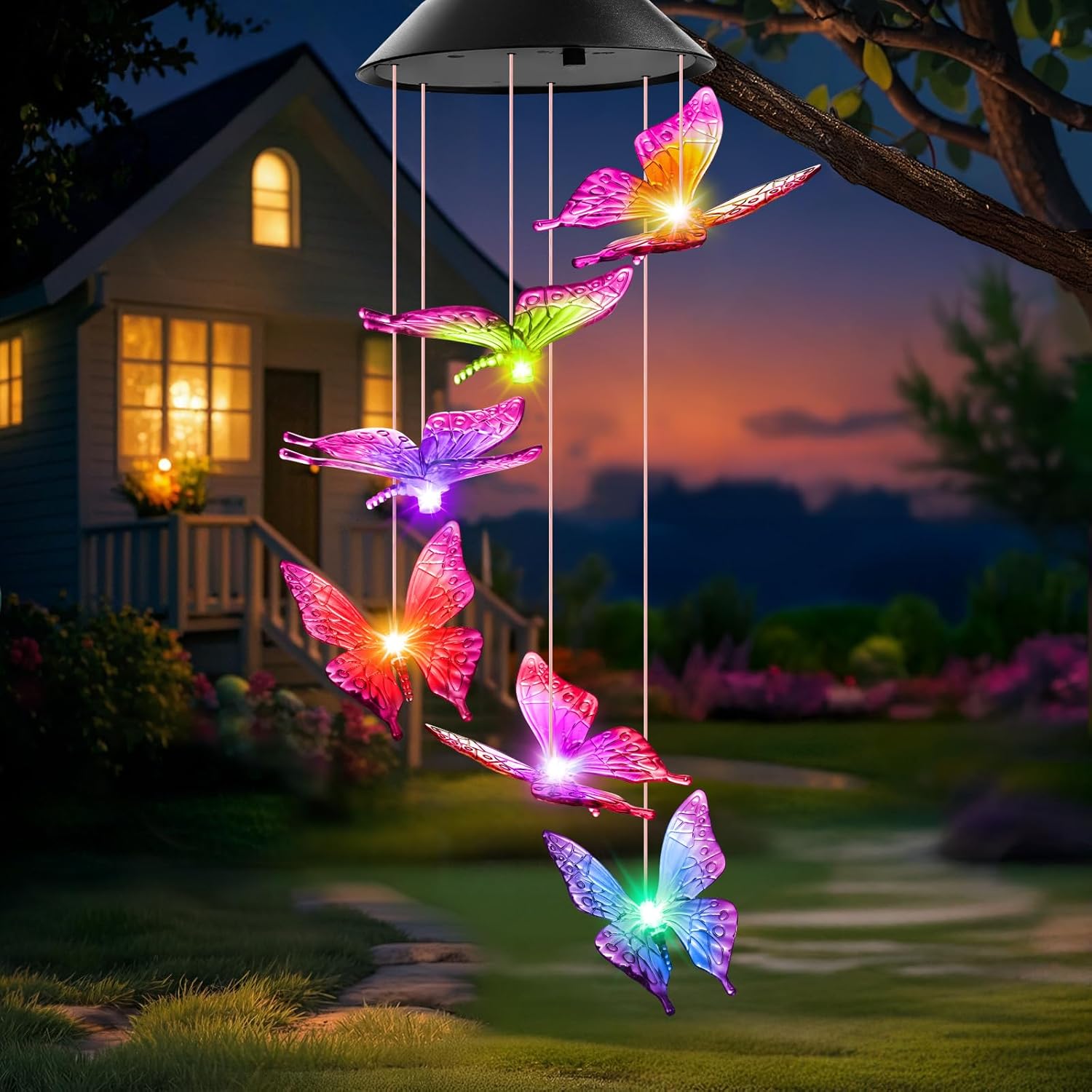FOXMIS Miniature Frog Garden Statue Mom Dad Gifts Home Decorations Fairy Garden Accessories Outdoor Lights Solar Garden