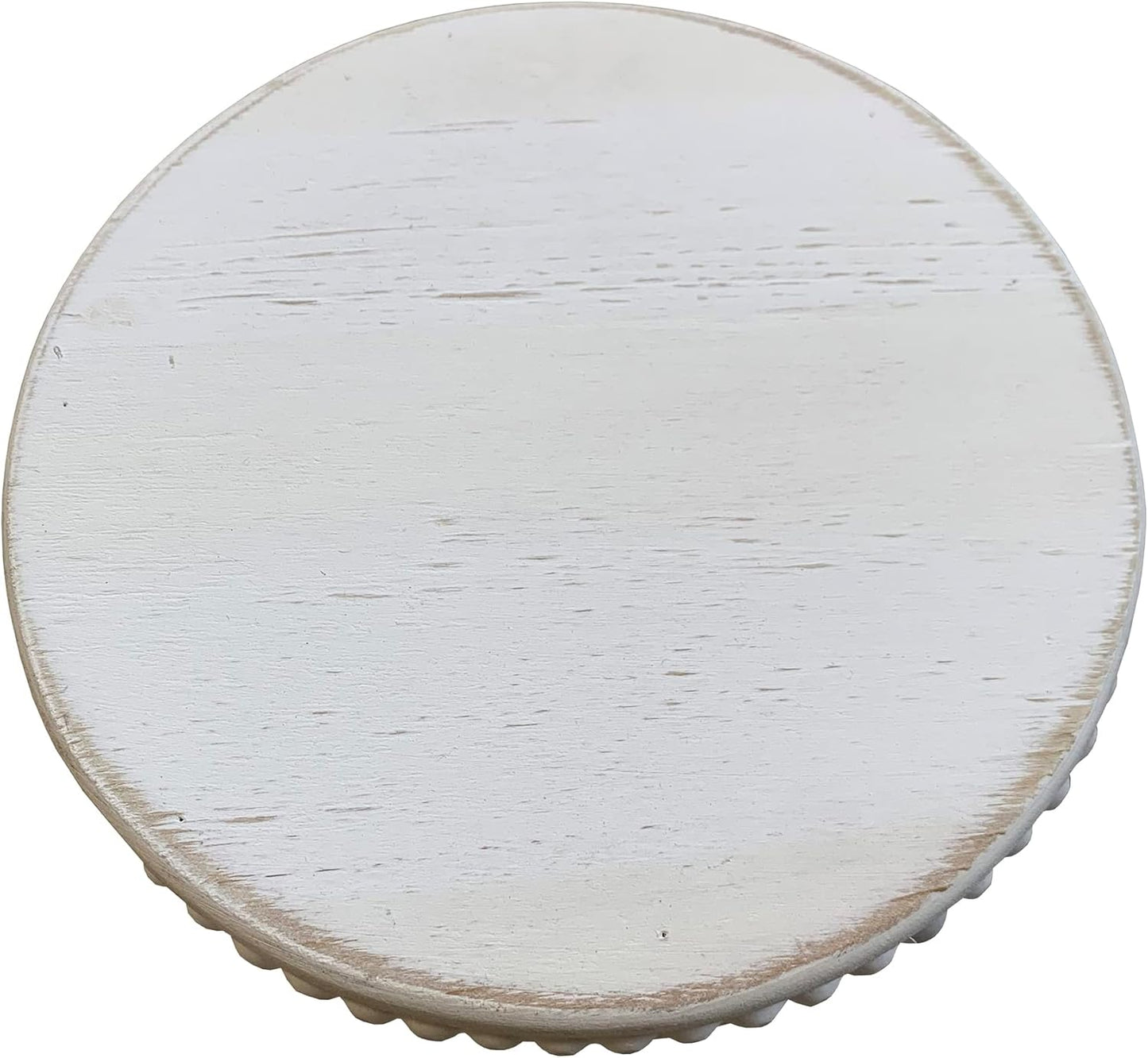 7.6" Round Vintage Display Stand / White