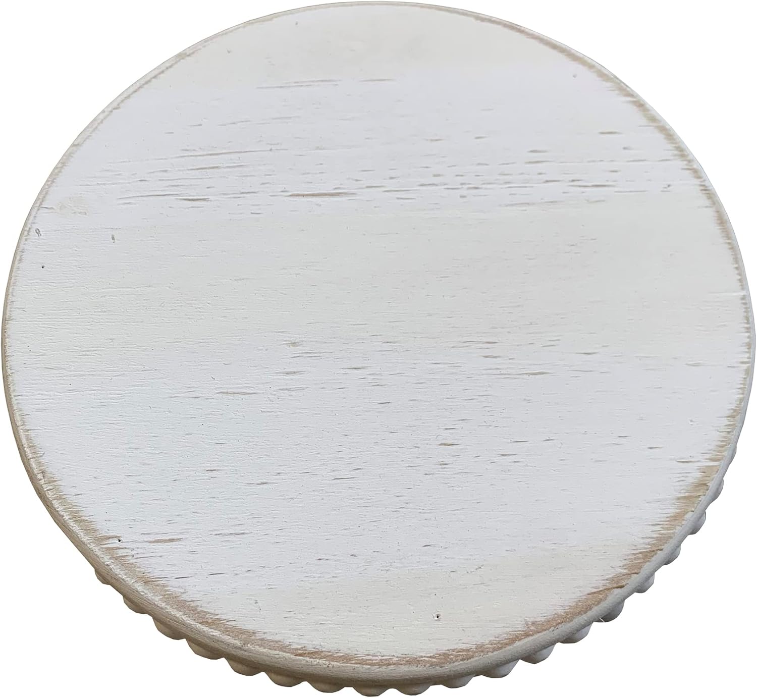 7.6" Round Vintage Display Stand / White