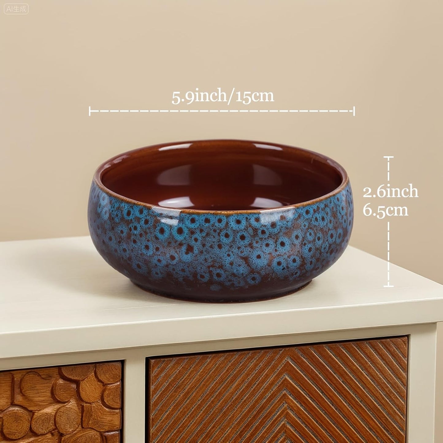 Ceramic Decorative Bowl / Blue