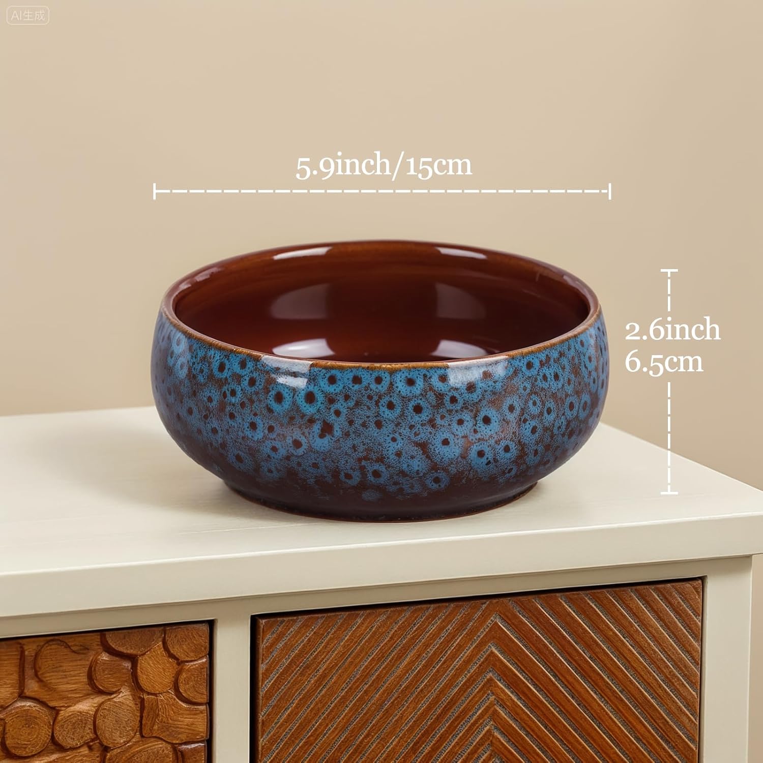 Ceramic Decorative Bowl / Blue