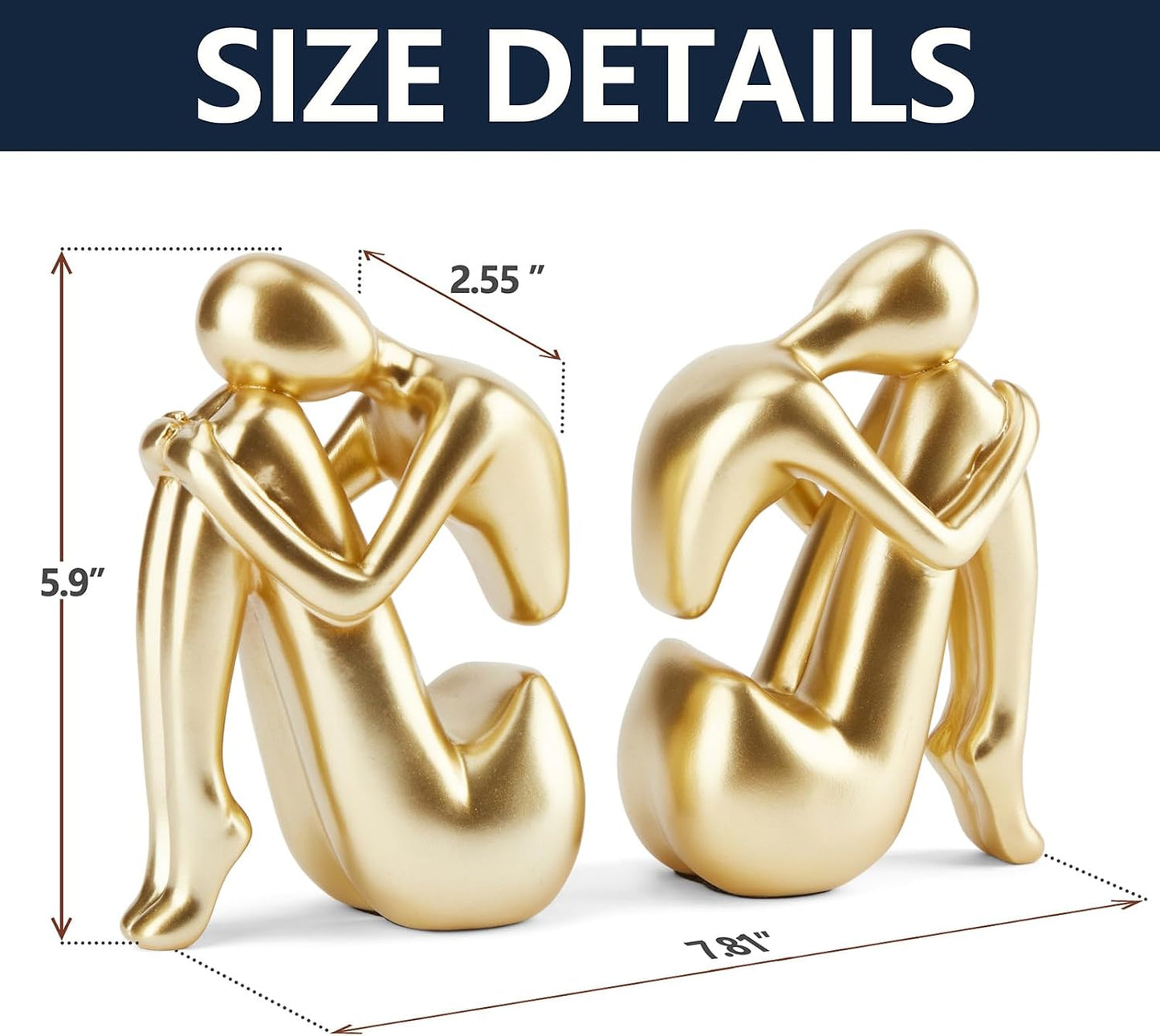 Modern Book Holder / Girl-bookend-gold