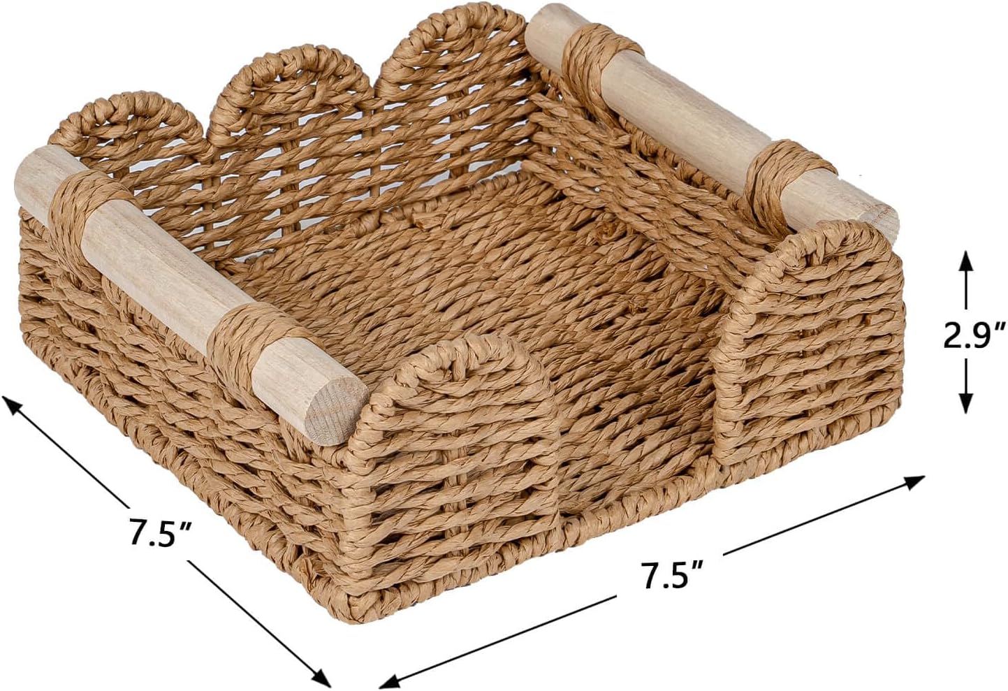 Scalloped Napkin Holder / Neutral / Luncheon
