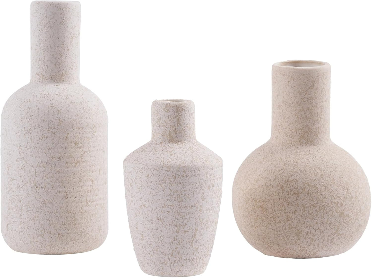 Ceramic Vase / Beige / Set of 3
