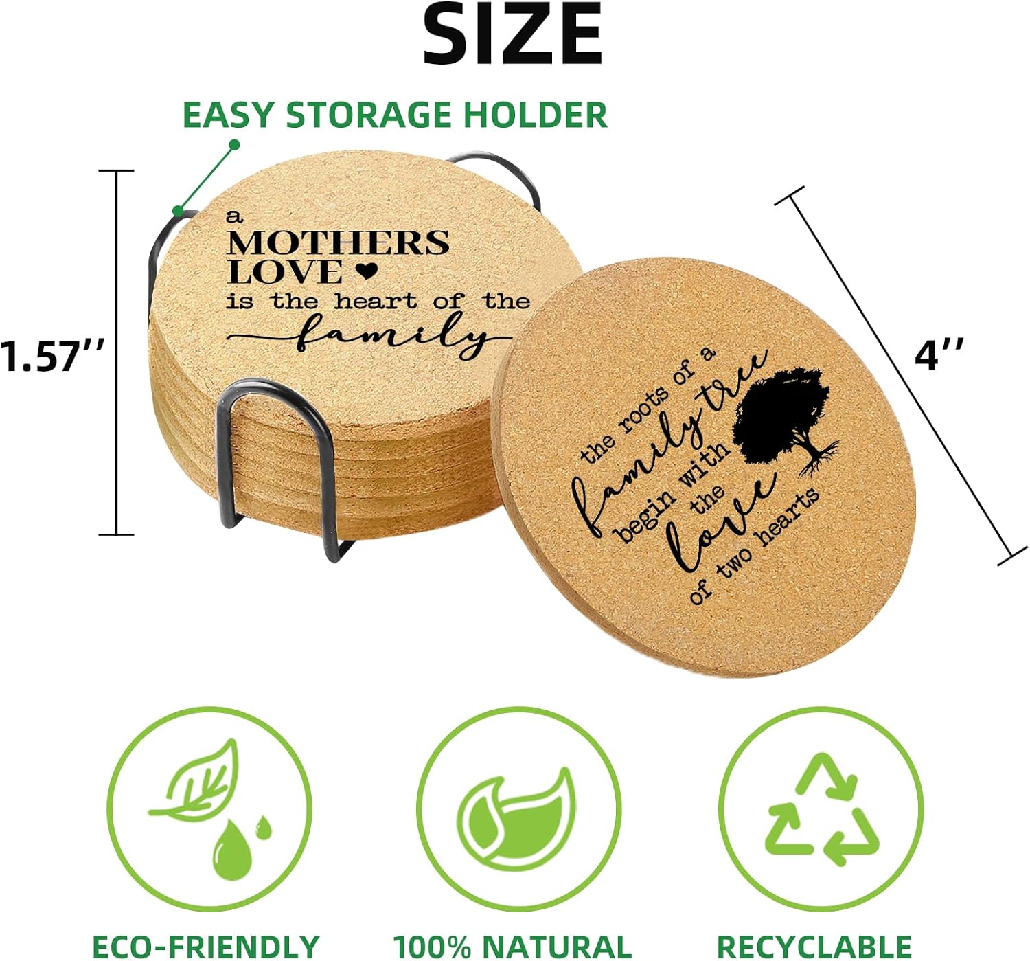 Holder / Coasters for Drinks / Home&love / Set of 6