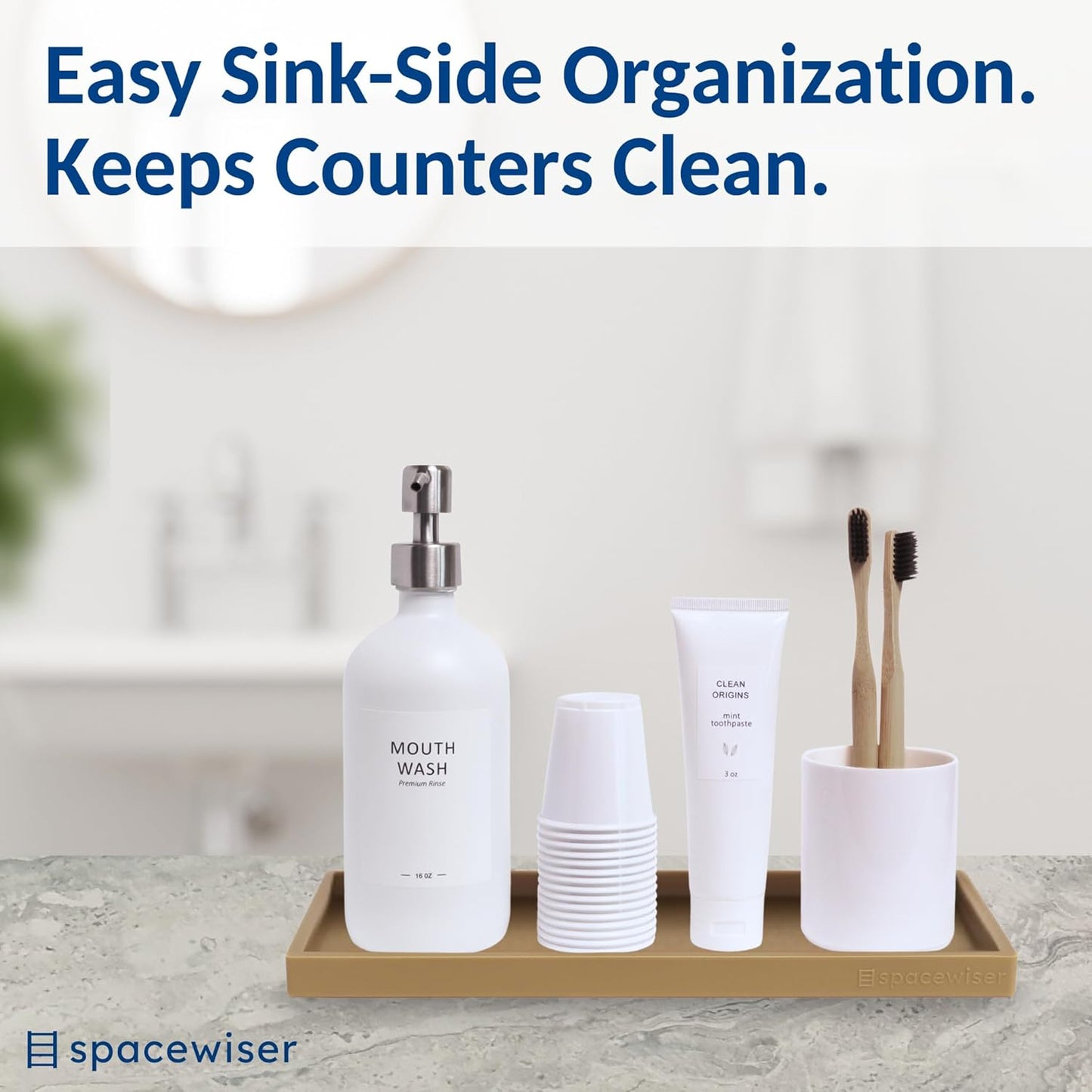 Flexible Dish Soap Holder / Latte Tan / Large 11.7
