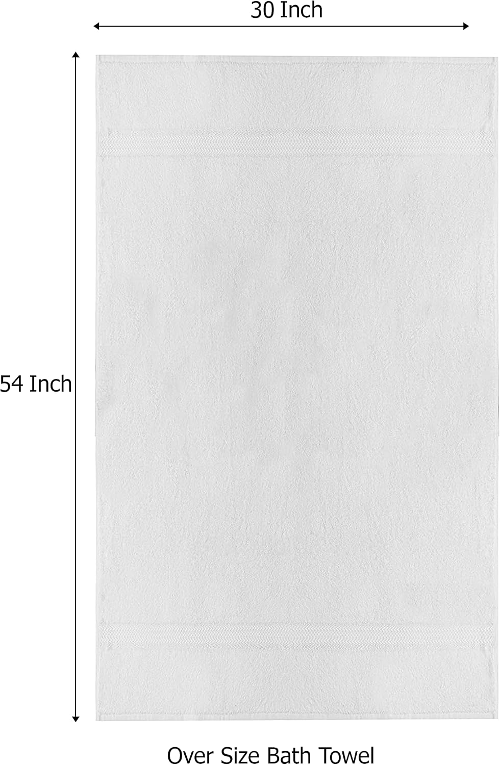 COTTON CRAFT Ultra Soft Bath Towels - 4 Pack 100% Cotton Large 30x54 inches | Oversized 580 GSM Absorbent White Bath