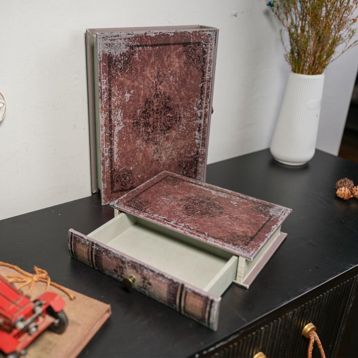 Faux Leather Cover / S / Distressed Reddish Brown