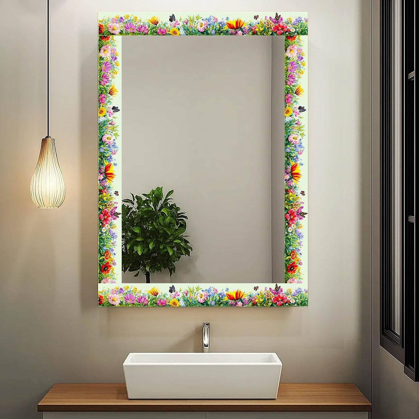 Wallpaper Border Peel and Stick Decorative Wall Trim Self Adhesive / Spring Wildflower Garden