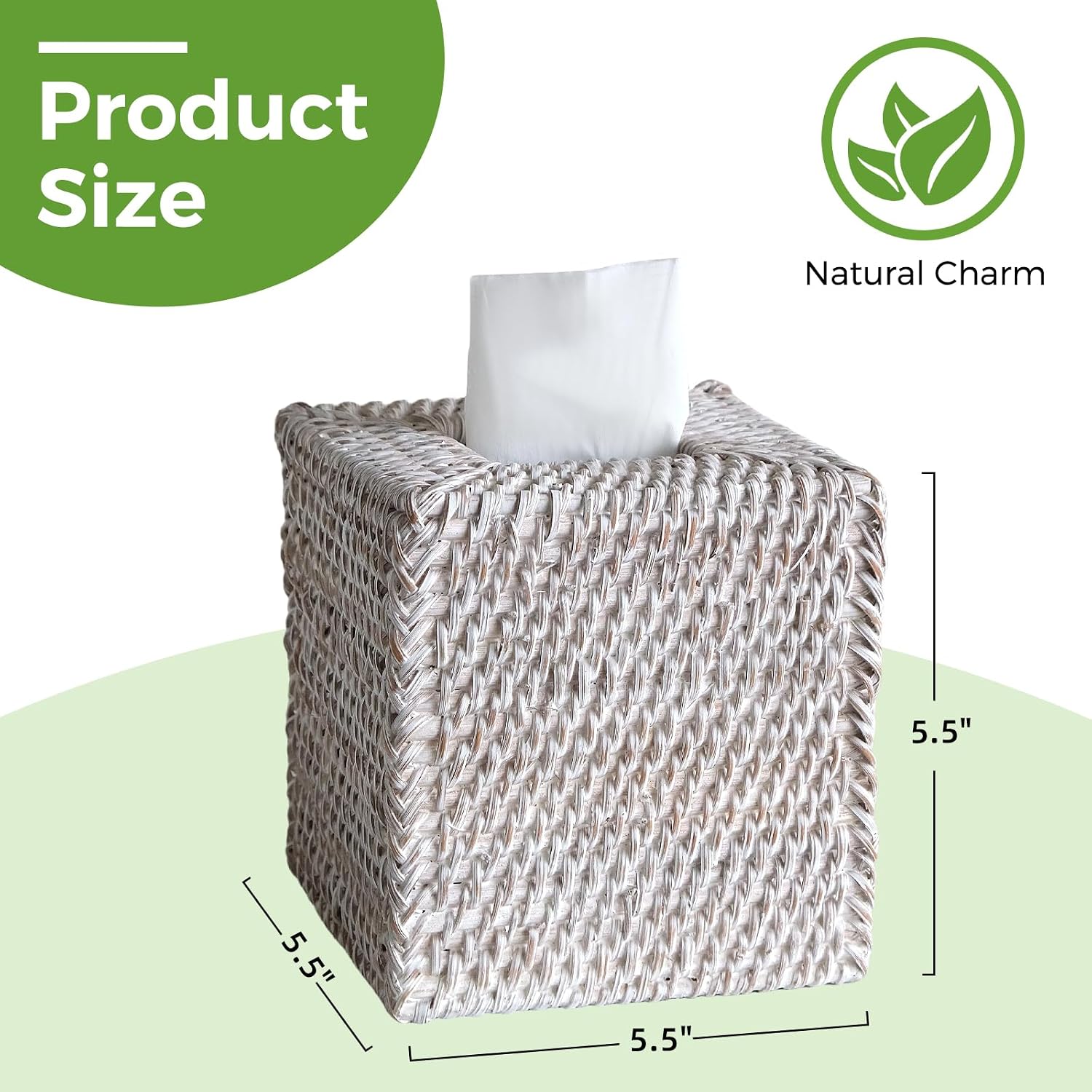 Wicker Tissue Holders / Single