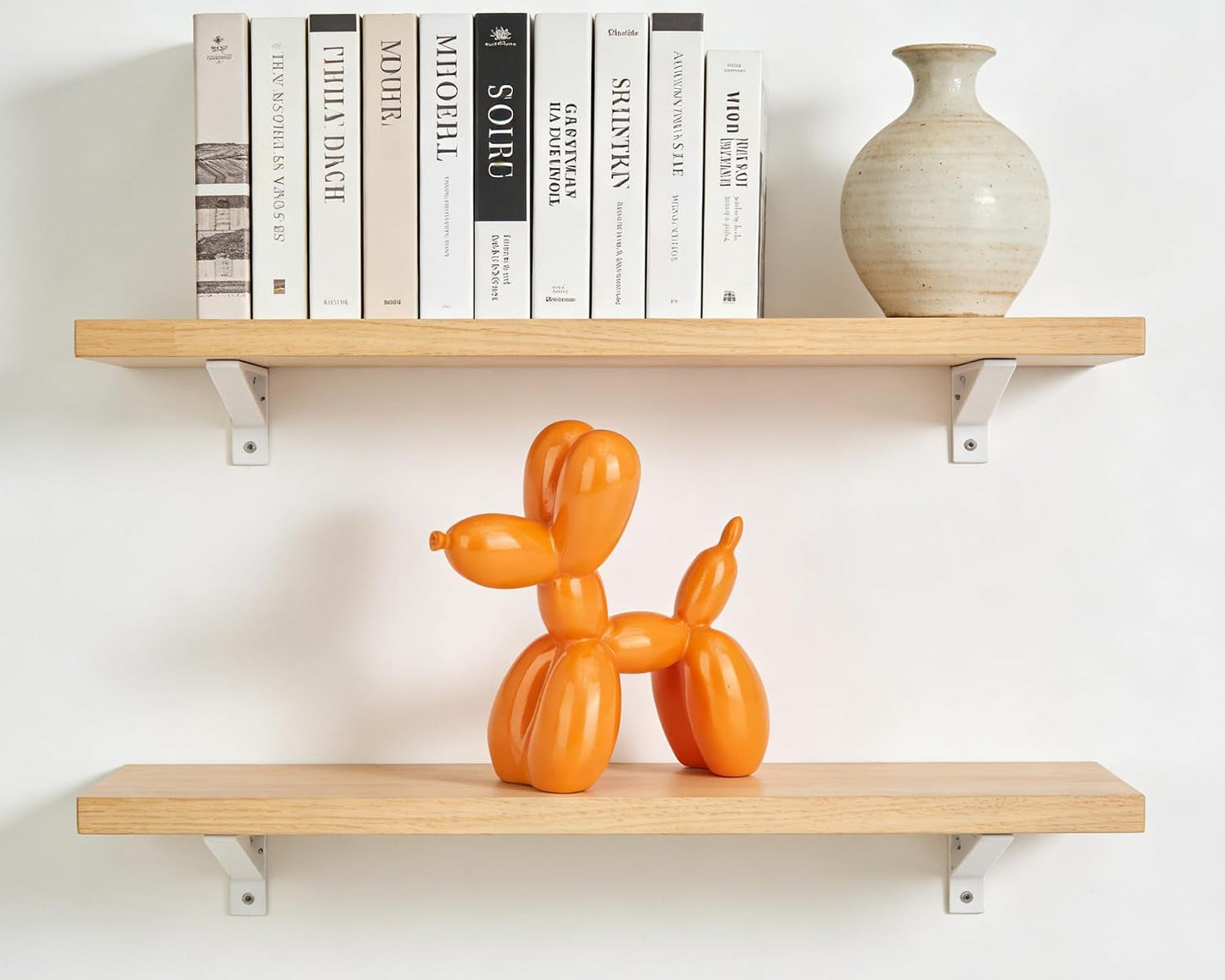 Vibrant Balloon Dog Statue Decor / Orange / 4 Inch