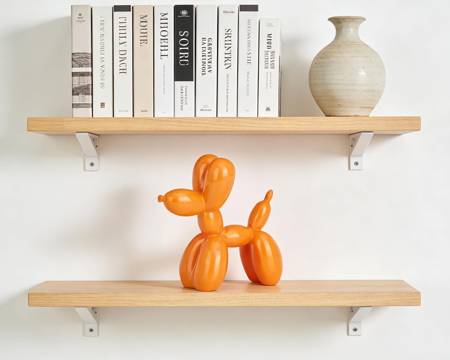 Vibrant Balloon Dog Statue Decor / Orange / 4 Inch