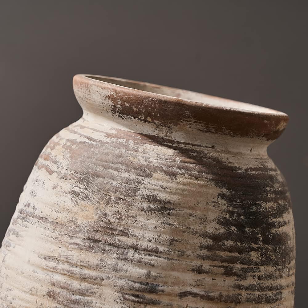 Ceramic Rustic Vase / 18077-fired Terra Clay