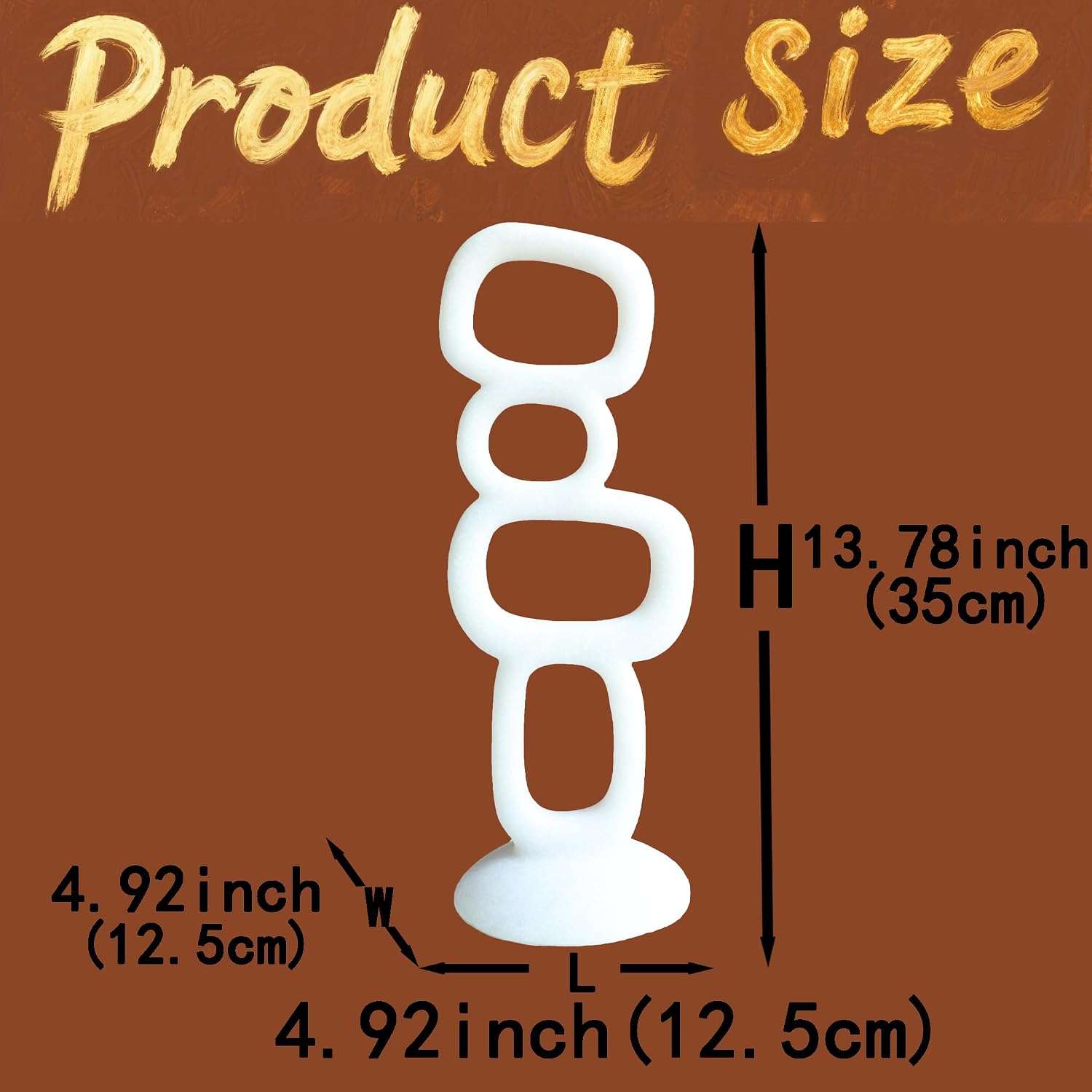 Modern Art Statue Table Decor / 14" Milky White