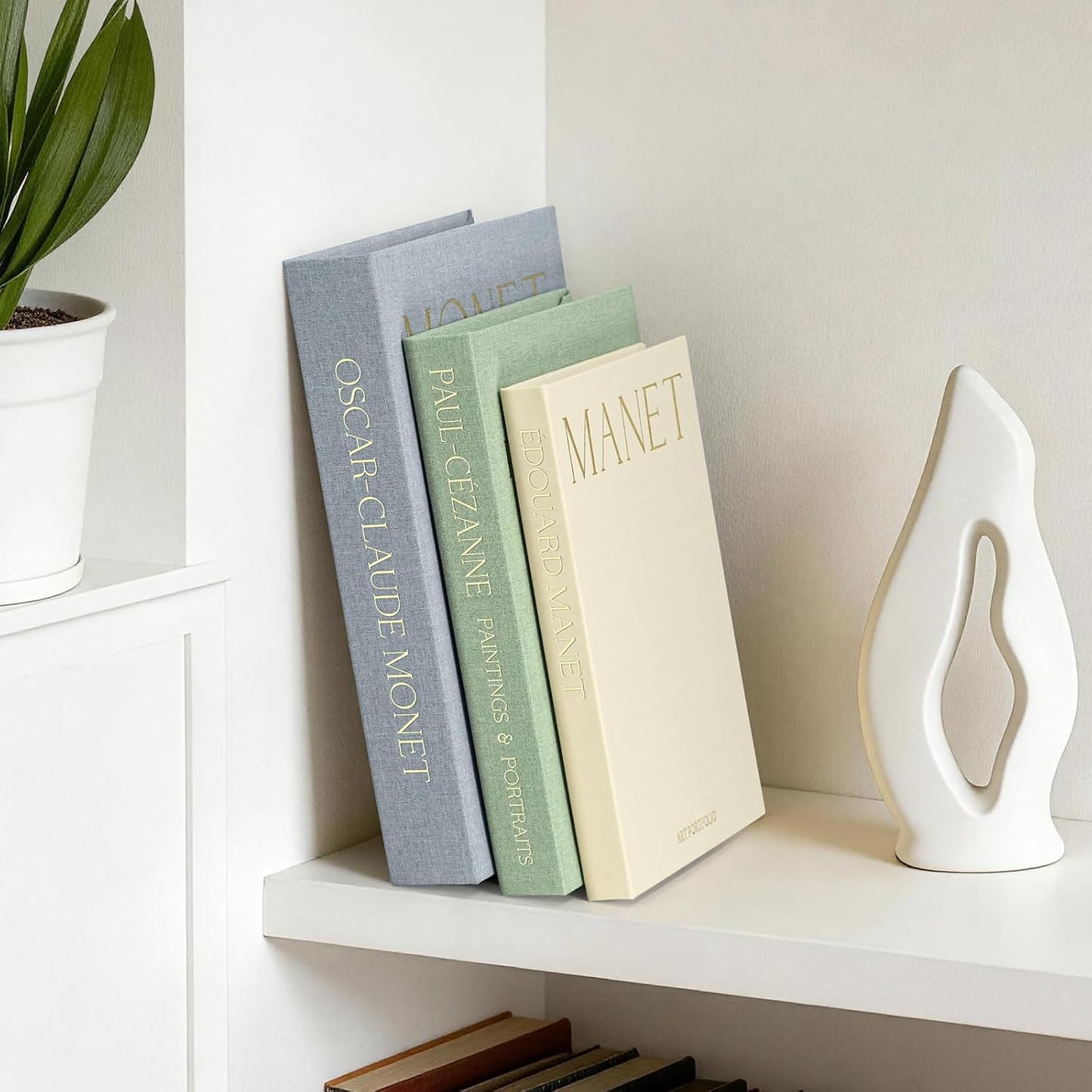 Linen Faux Books / Set of 3