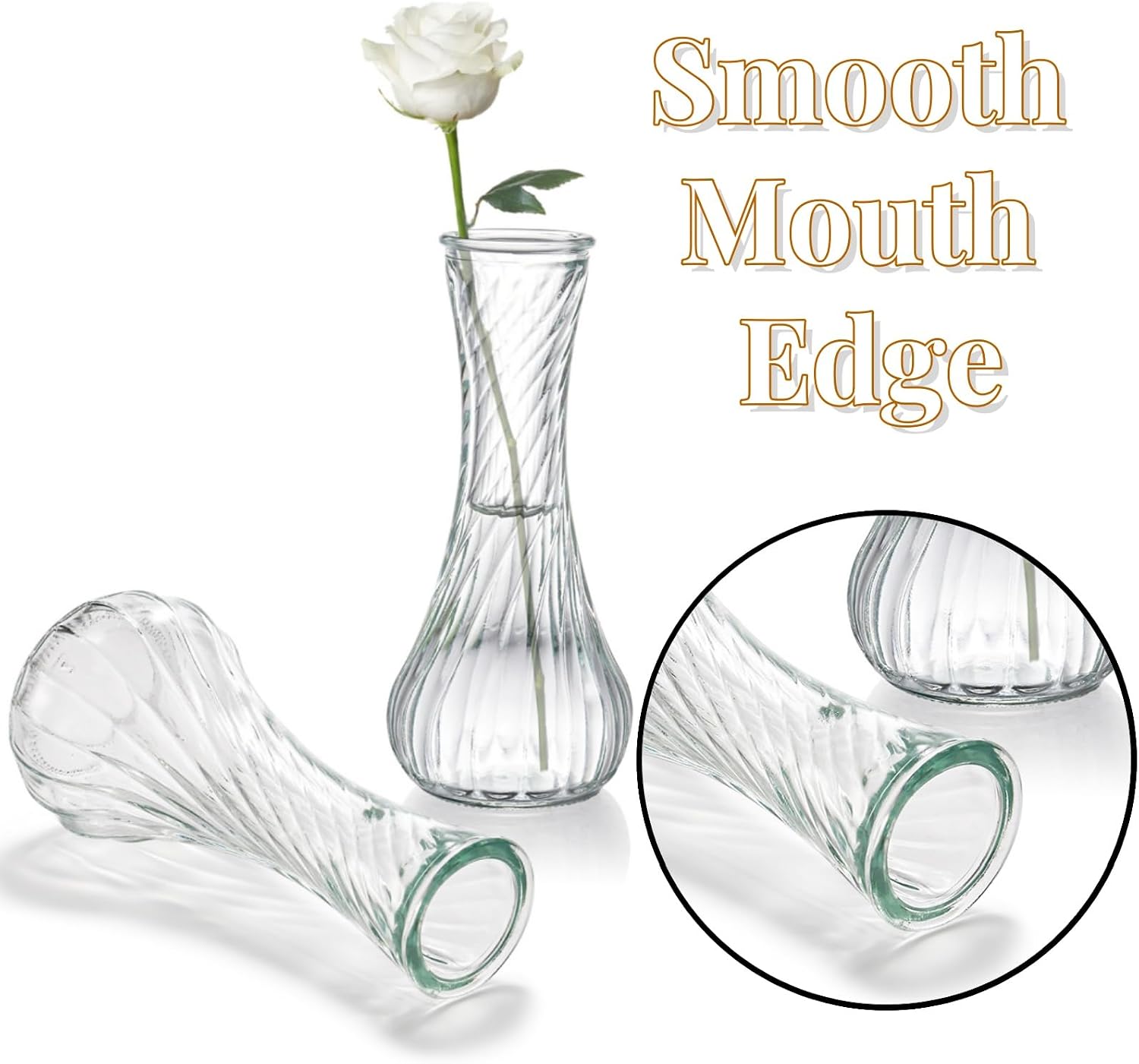 Glass Bud Vase / Clear / Set of 16