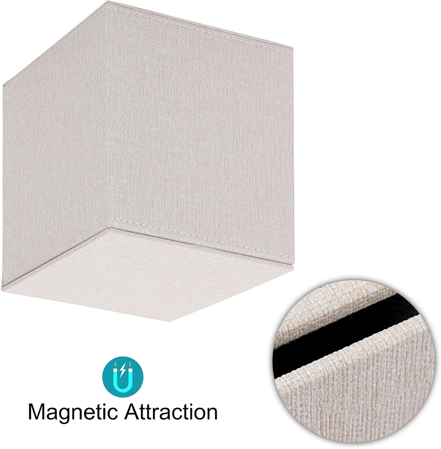 Square Linen Tissue Box Cover / Beige