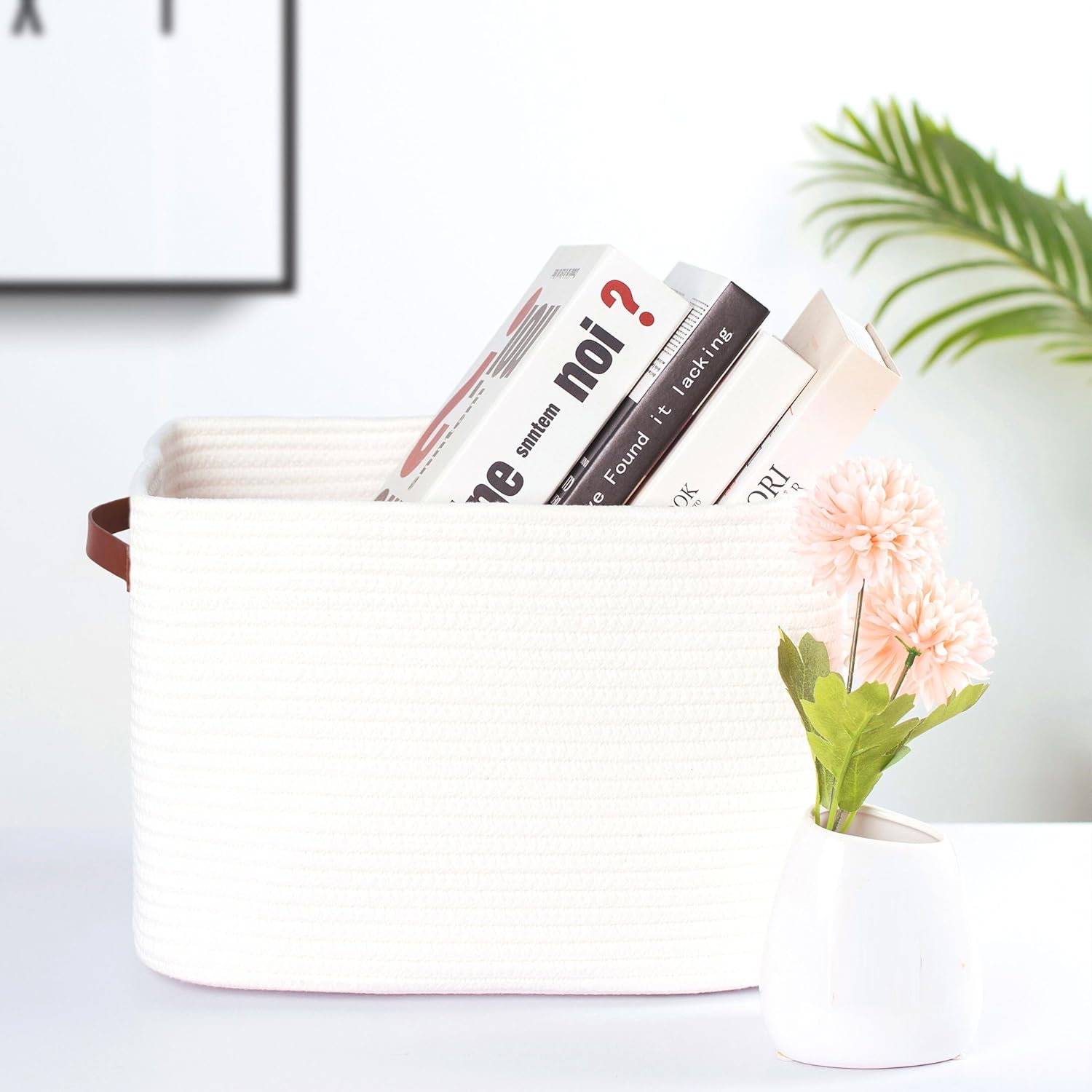 Decorative Woven Storage Baskets / Creamy White / Set of 3