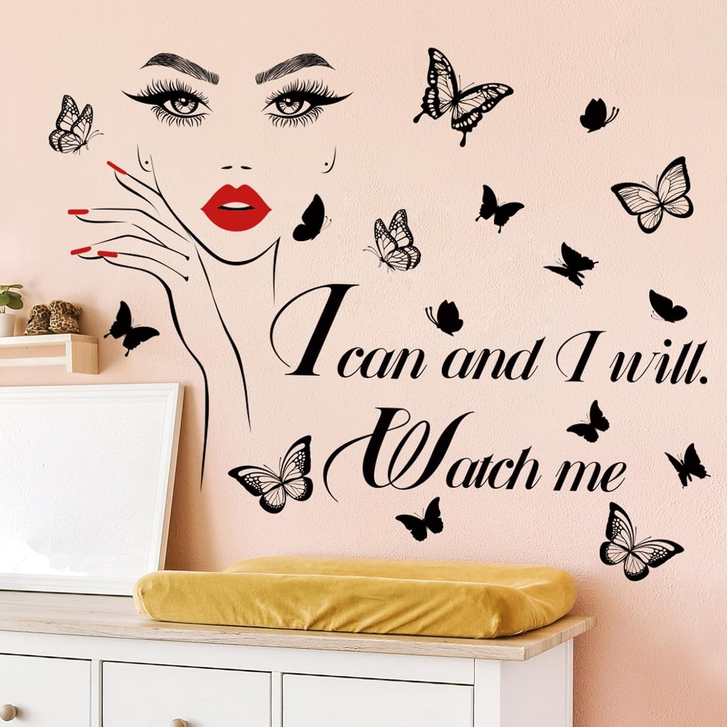 3D Inspirational Quotes Wall Decals / A / Red