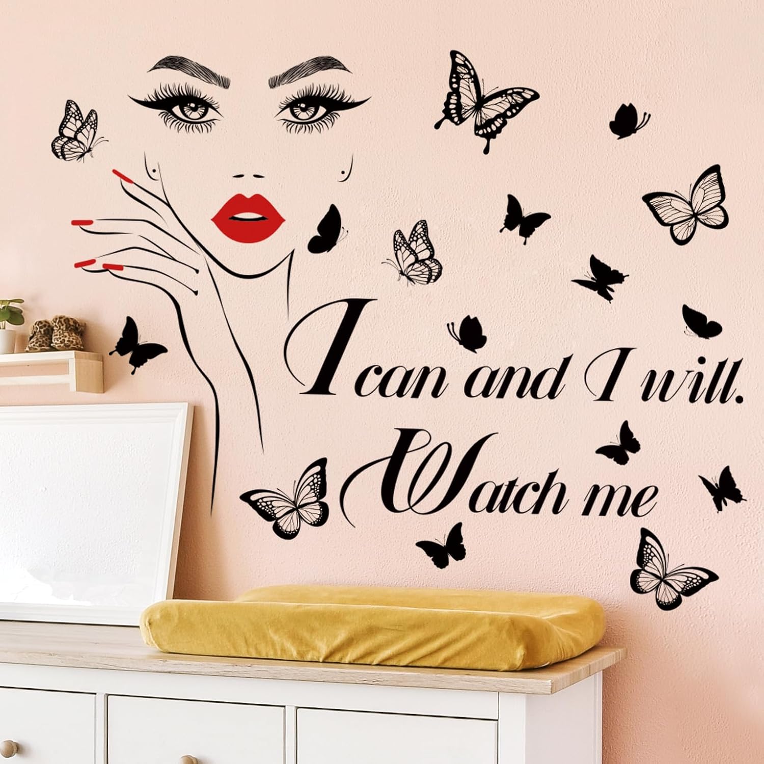 3D Inspirational Quotes Wall Decals / A / Red