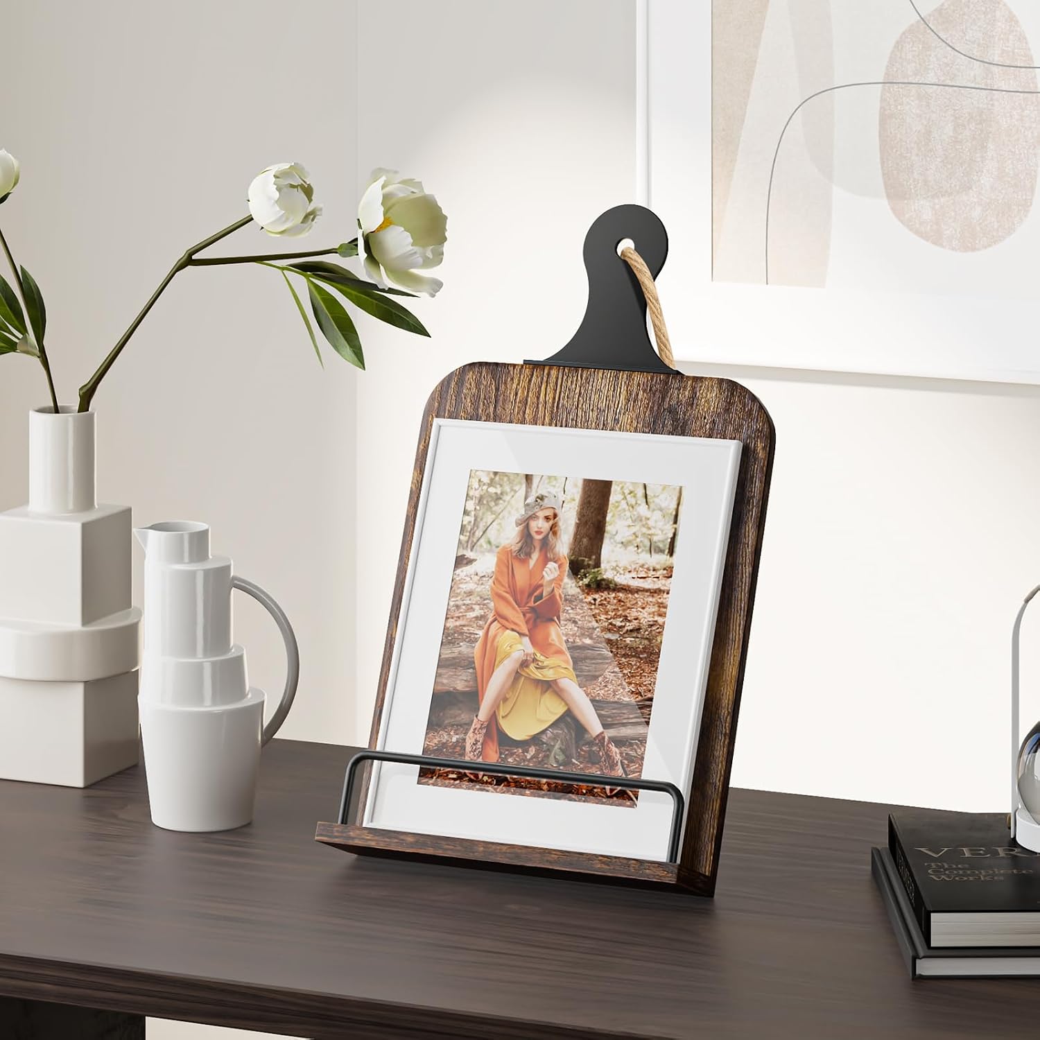 KLM Kitchen Cookbook Stand - Recipe Book Holder for Cooking, Organising and Storage - Perfect Home Shelf Decor and