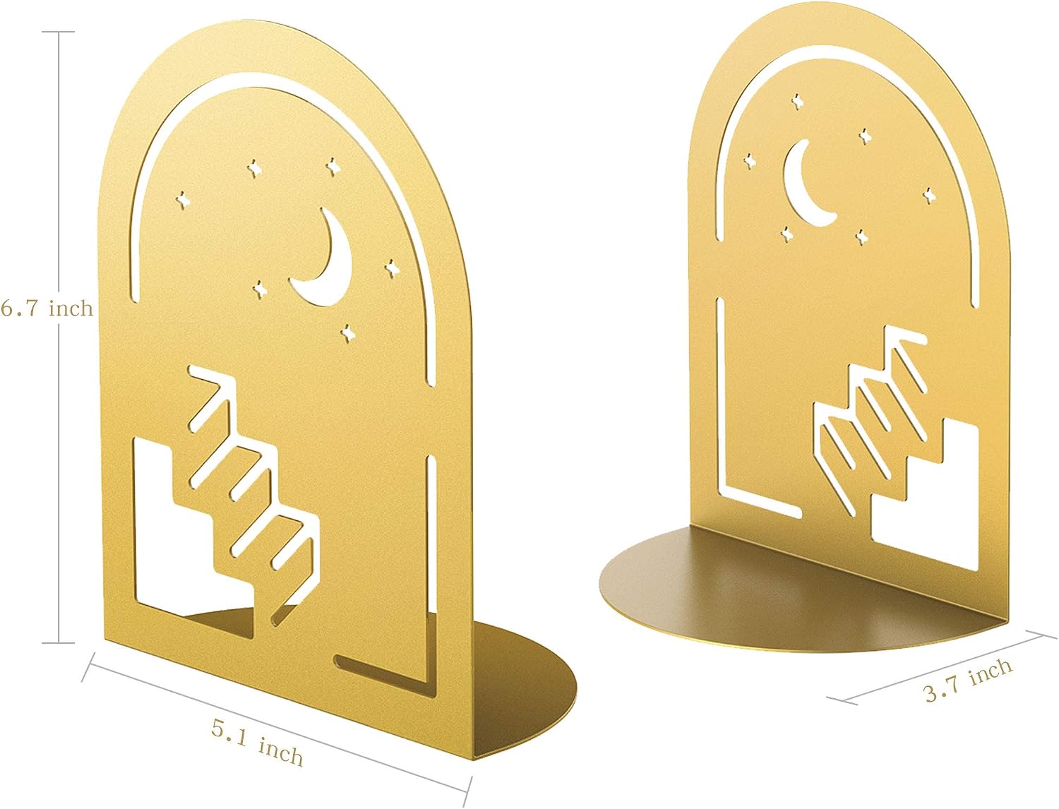 1 Pair Metal Dream Book Holders / Gold