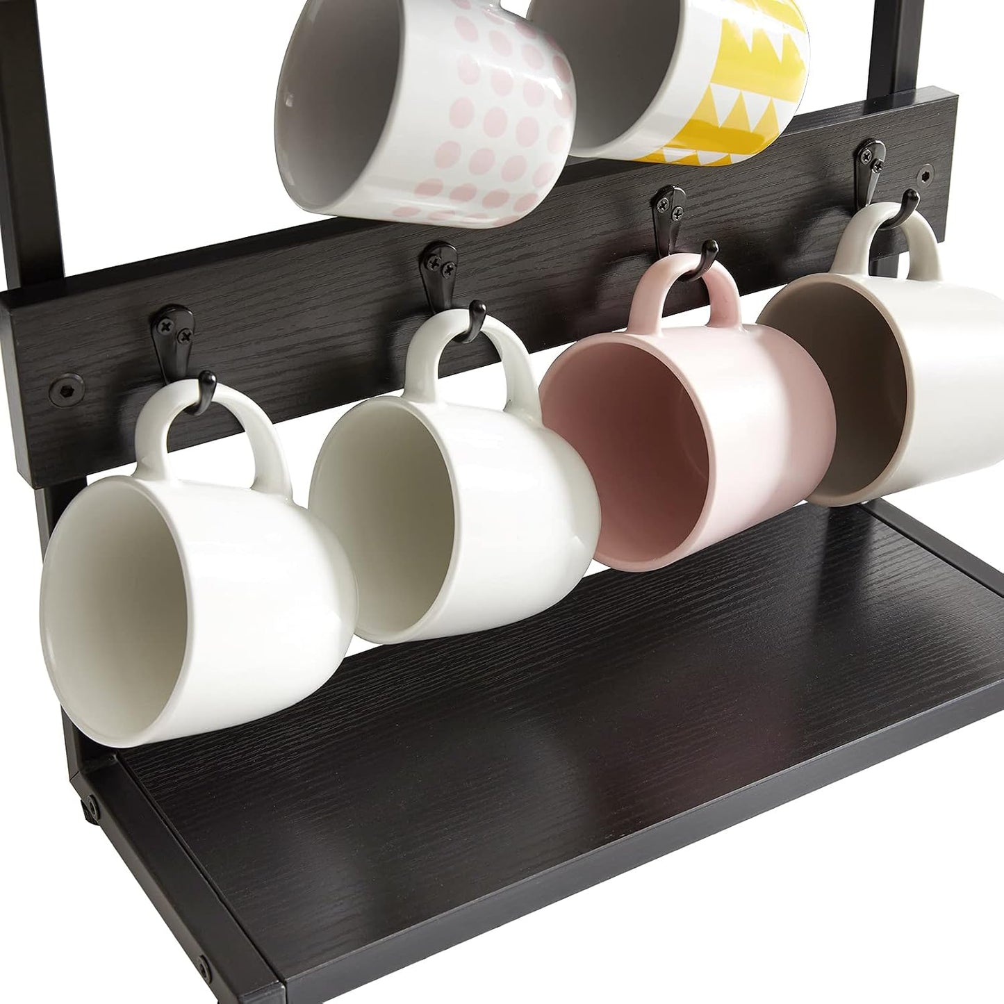 IBUYKE Countertop Mug Tree,Coffee Mug Cup Holder,Black TBJ002B | Coffee Cup Holder Mug Display Organizer Mug Holders