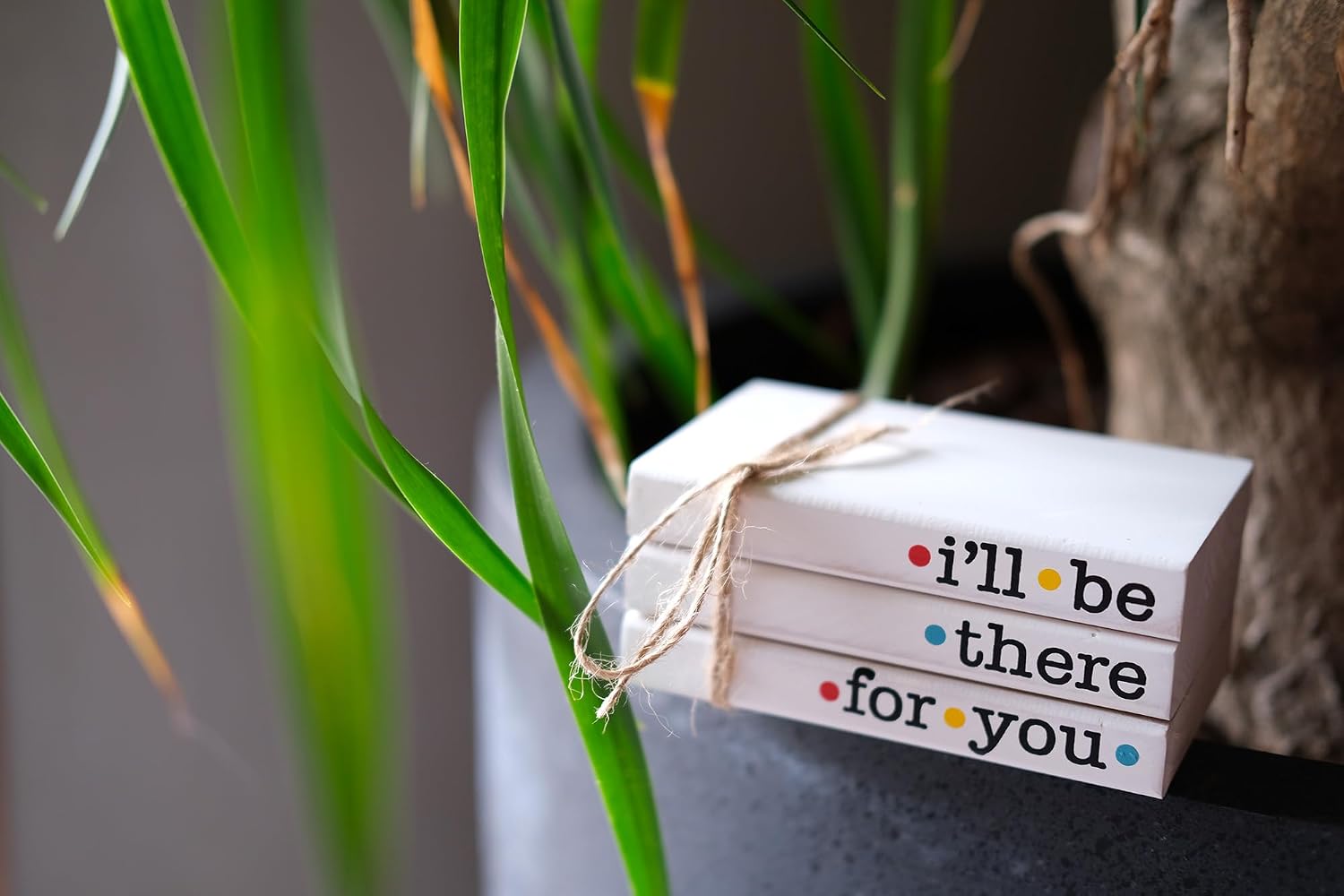 Mini Decorative Wooden Book Stack for Tiered Tray Accent / There for You