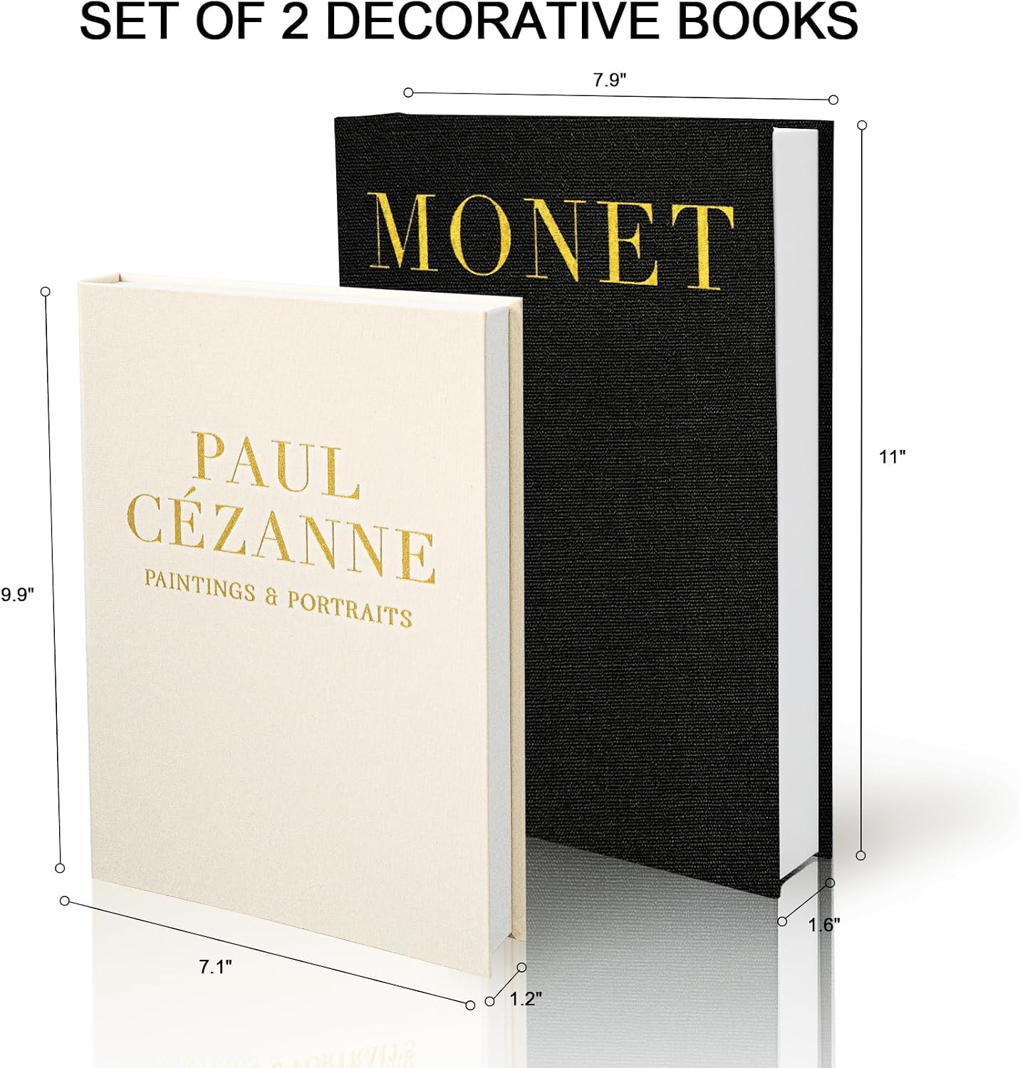 Aesthetic Decorative Books / Cezanneblack / Set of 2