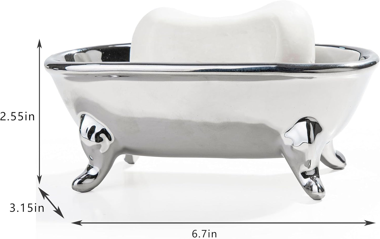 Decorative Bar Soap Holder / Silver