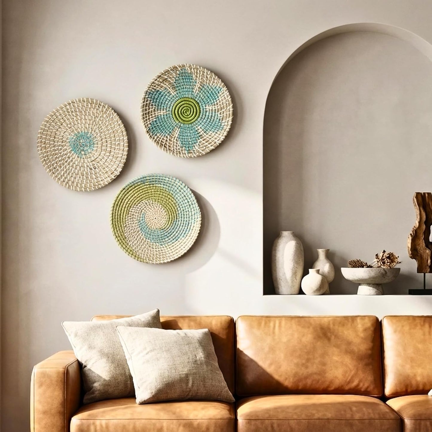 Boho Basket Wall Decor / Set of 3