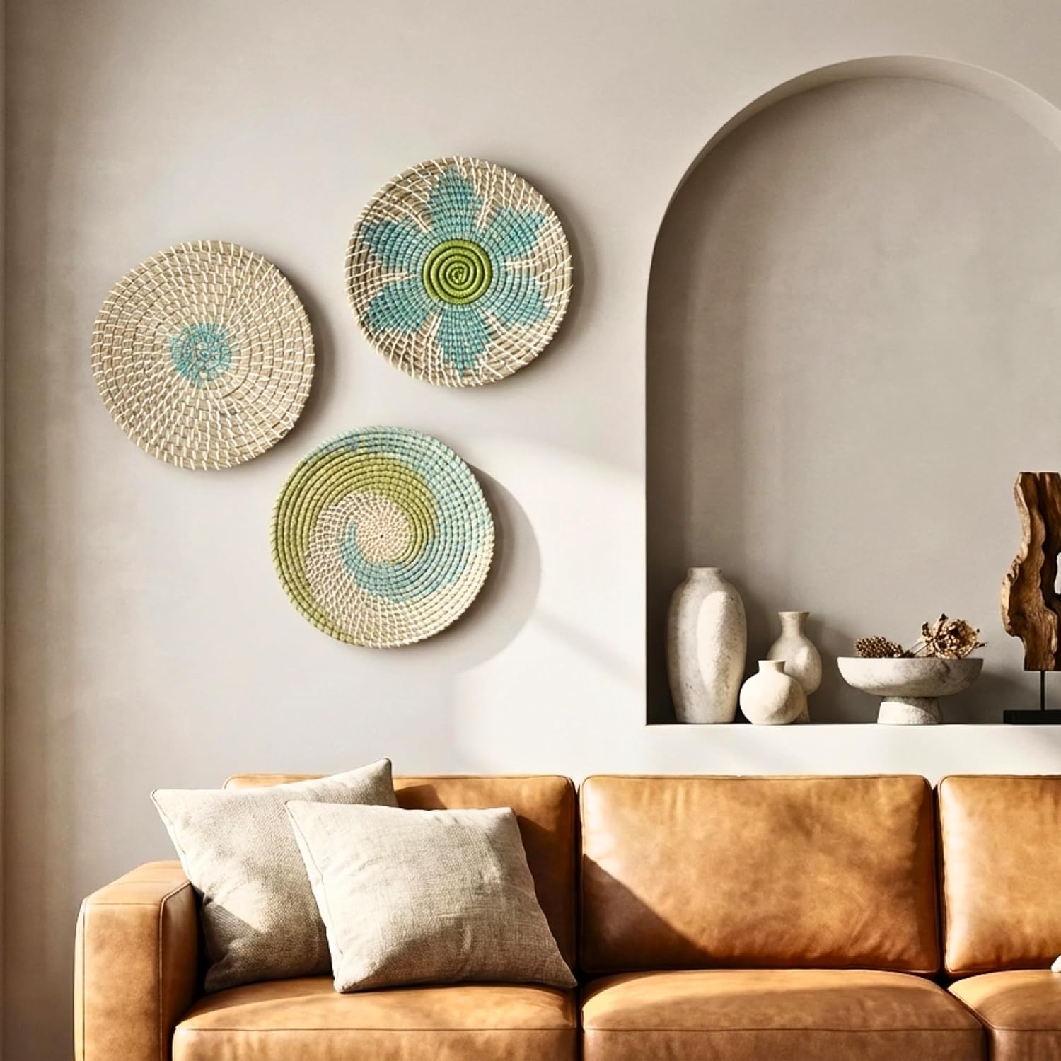 Boho Basket Wall Decor / Set of 3