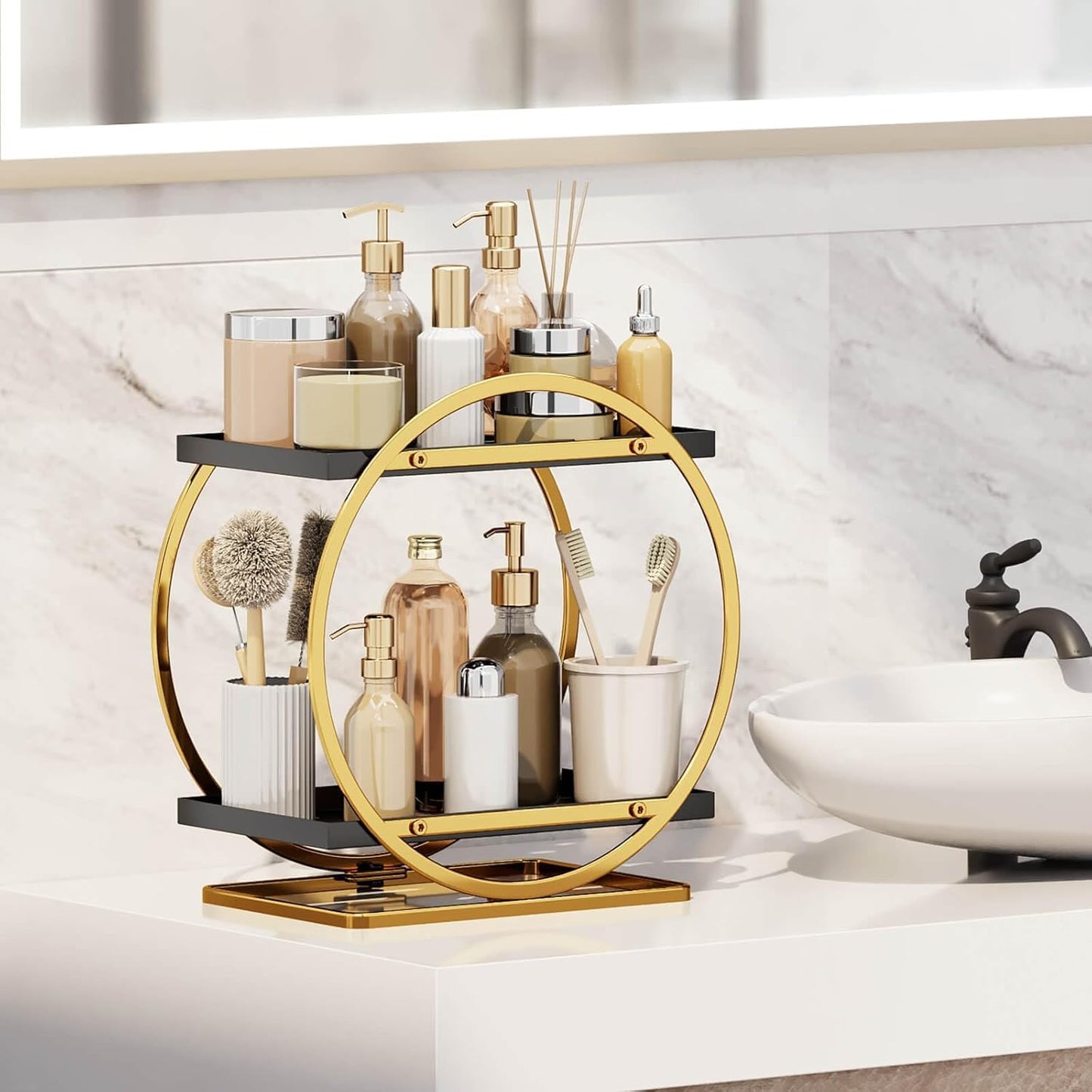 Makeup Organizer for Vanity / Black