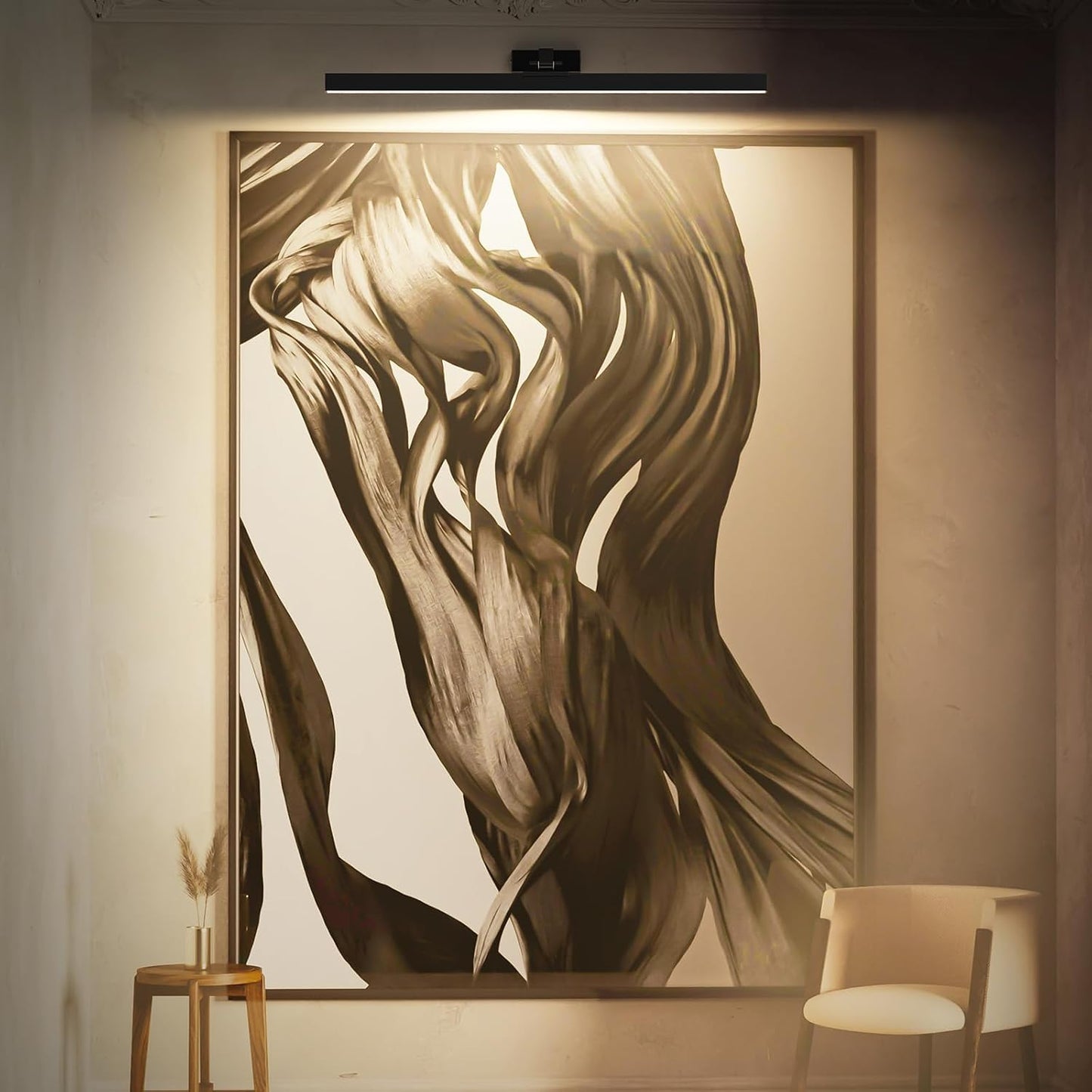 Picture Lights for Wall, Battery Operated Picture Light 24in Gallery Light for Paintings CCT Dimmable Recharging