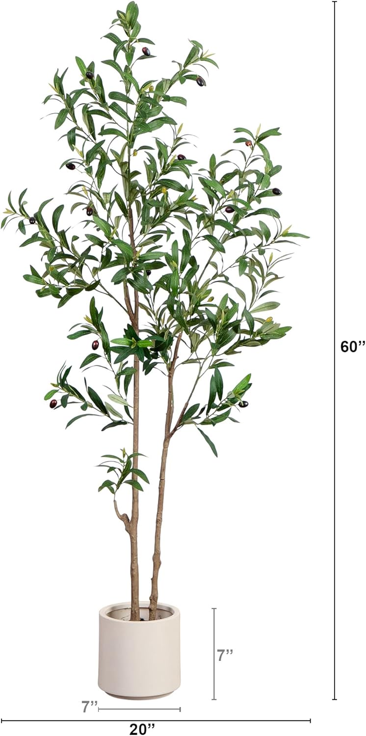 Bendable Branches / Artificial Indoor Tree / White / 5 Inch