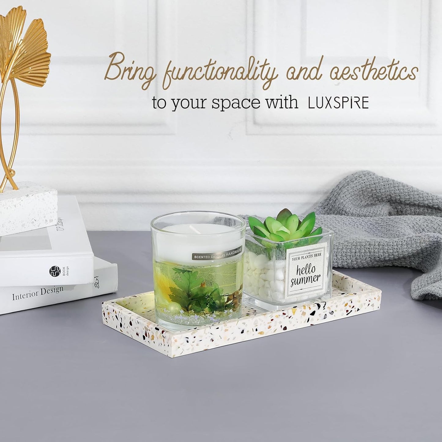 Bathroom Vanity Tray / Terrazzo / Mini / 8 x 4