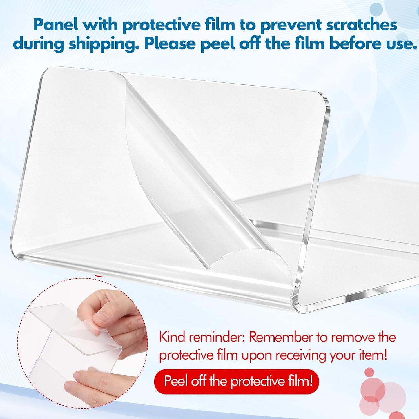 Acrylic Photo Frame L shape Slant Back Desktop Photo Frames Plastic / 2.5 x 3.5 / Clear / Set of 12