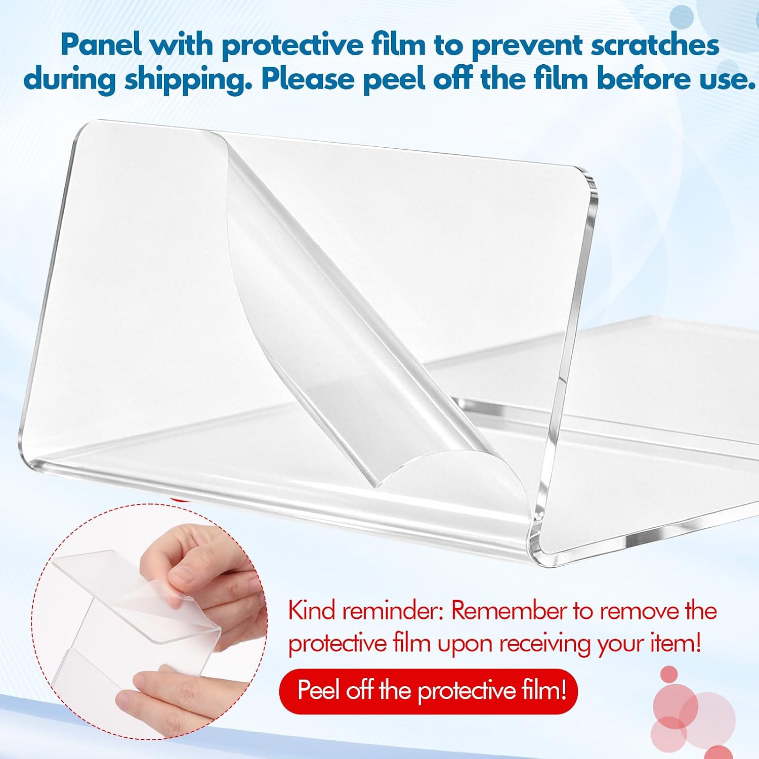 Acrylic Photo Frame L shape Slant Back Desktop Photo Frames Plastic / 2.5 x 3.5 / Clear / Set of 12